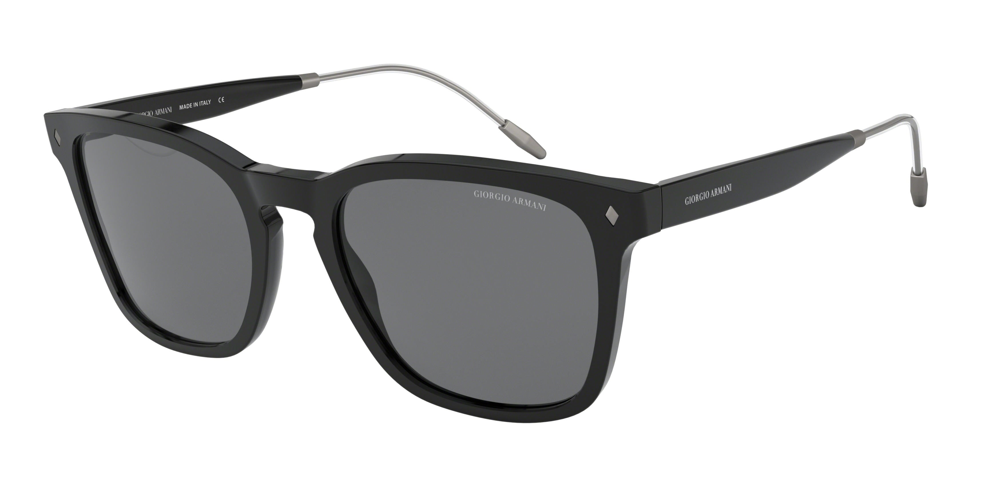 Giorgio Armani AR8120F Square Sunglasses  500187-Black 54-145-20 - Color Map Black