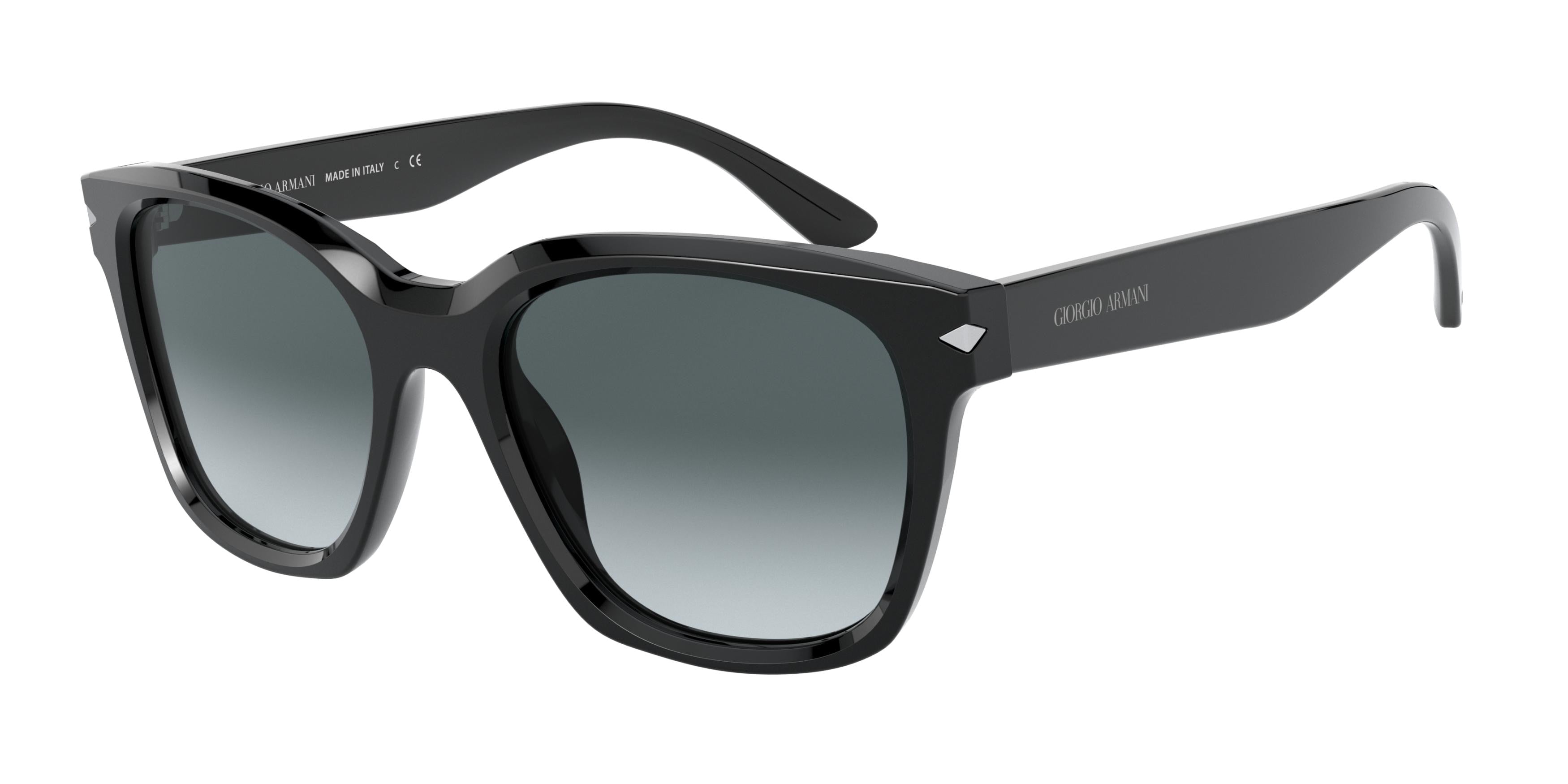 Giorgio Armani AR8134 Square Sunglasses  500111-Black 52-145-19 - Color Map Black