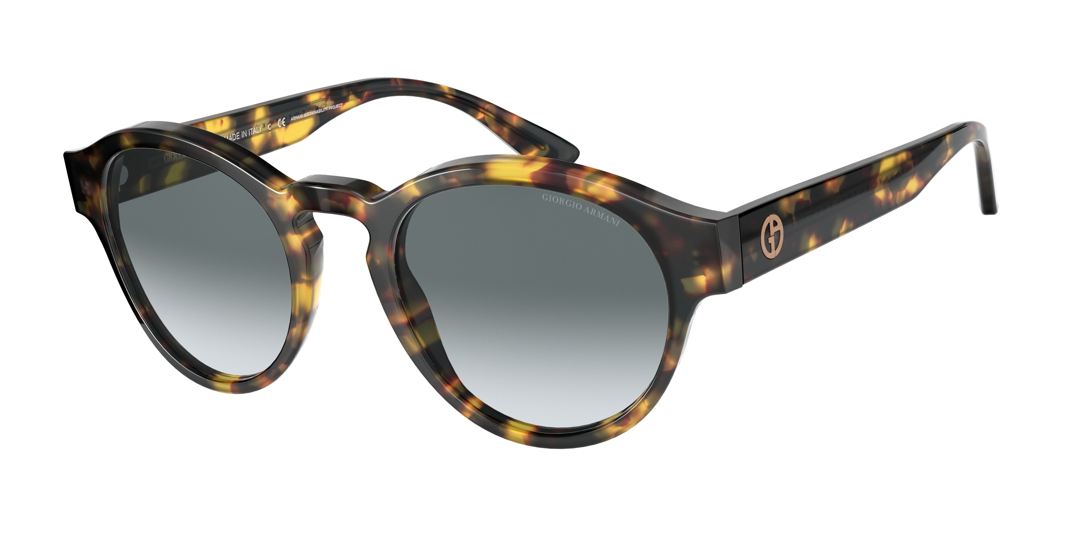 Giorgio Armani AR8146 Phantos Sunglasses  587486-Yellow Havana 50-145-21 - Color Map Tortoise