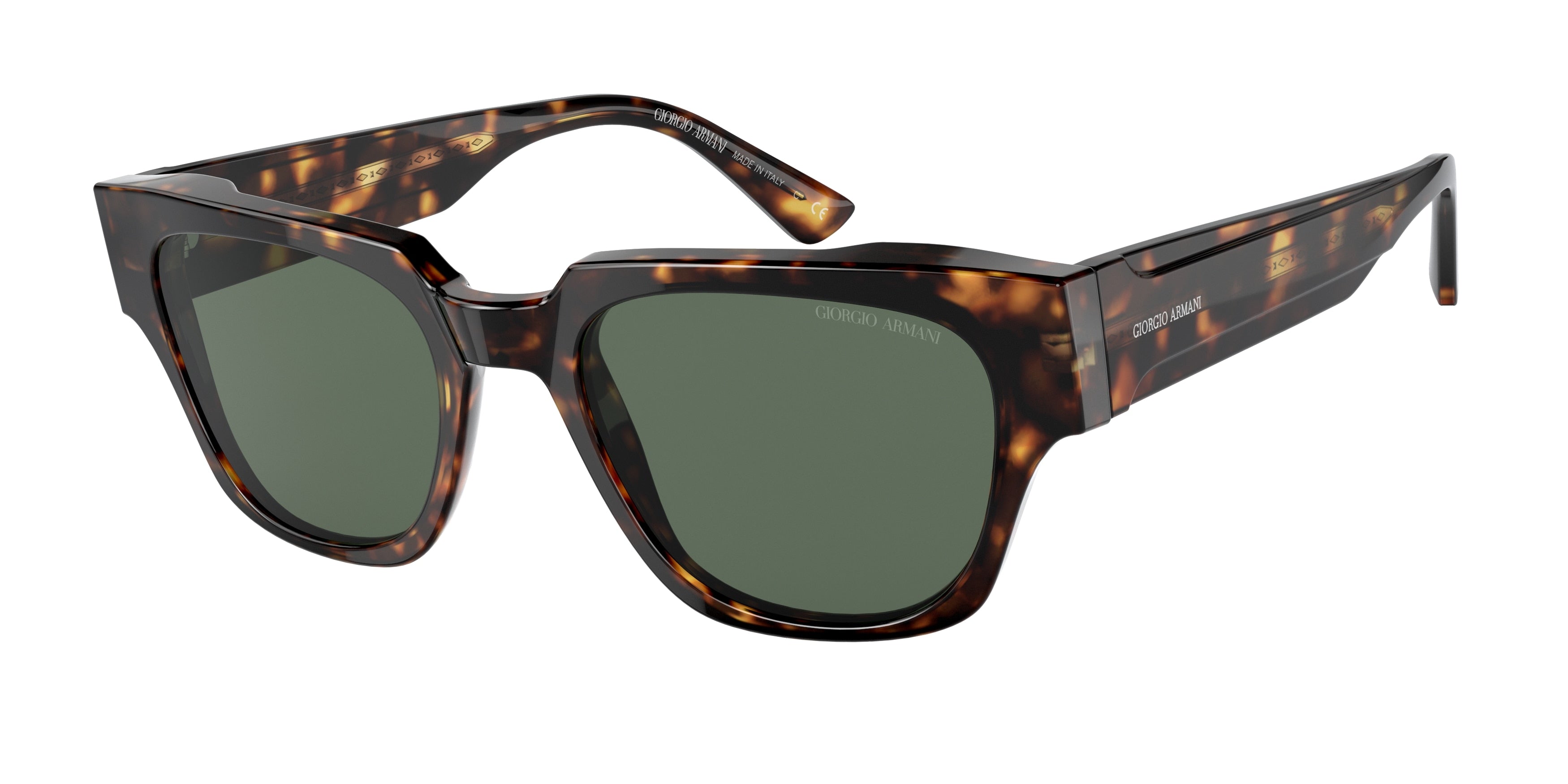 Giorgio Armani AR8147 Rectangle Sunglasses  502271-Havana 52-145-20 - Color Map Tortoise