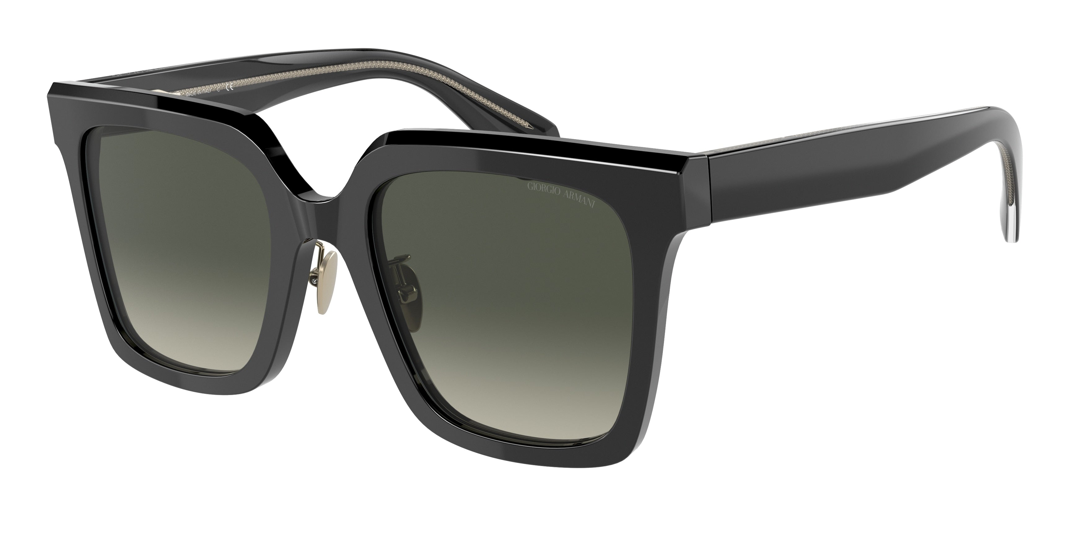 Giorgio Armani AR8156F Square Sunglasses  587571-Black 52-140-21 - Color Map Black