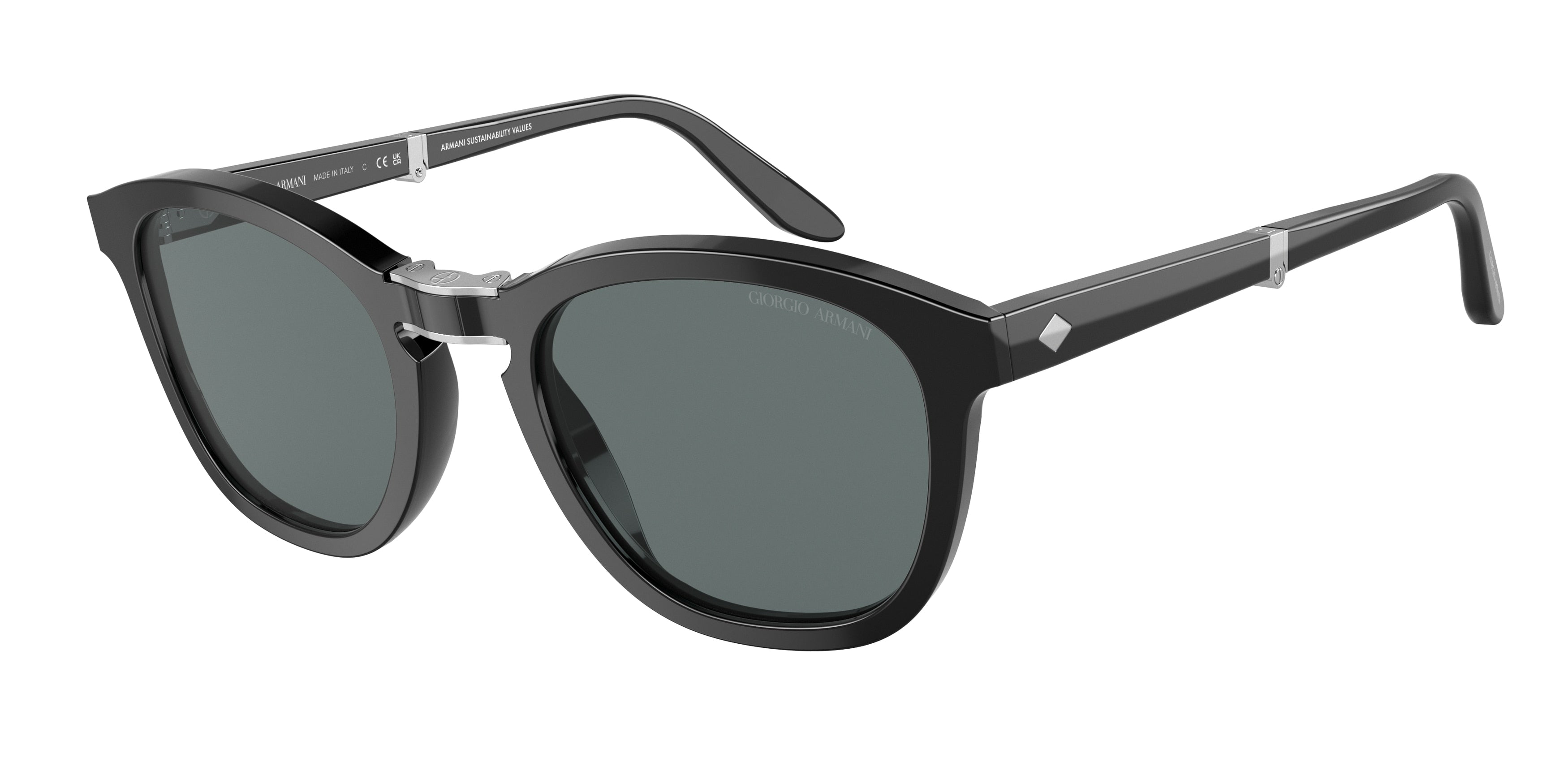 Giorgio Armani AR8170 Square Sunglasses  58754N-Black 51-145-22 - Color Map Black