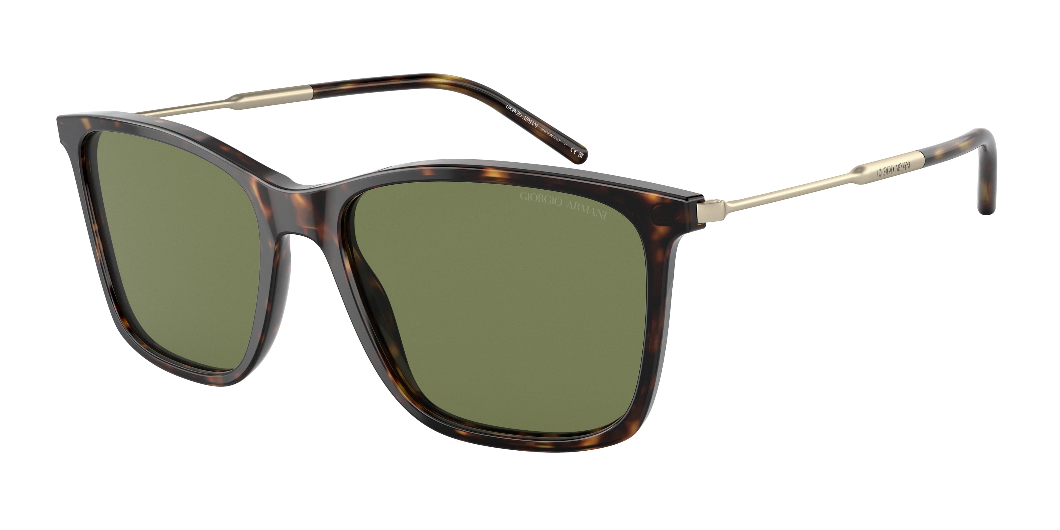 Giorgio Armani AR8176 Square Sunglasses  50262A-Havana 57-145-18 - Color Map Tortoise