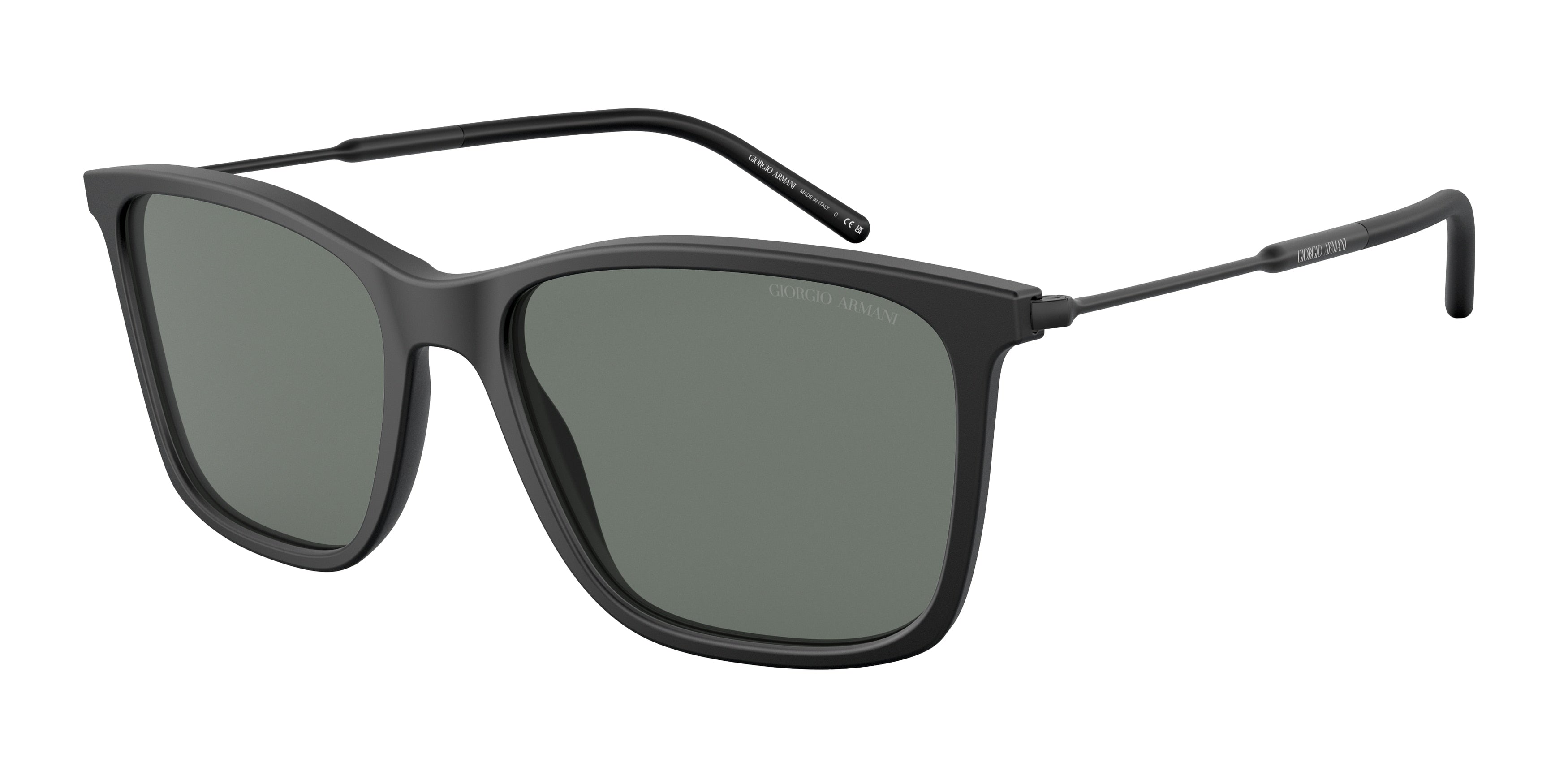 Giorgio Armani AR8176 Square Sunglasses  504211-Matte Black 57-145-18 - Color Map Black