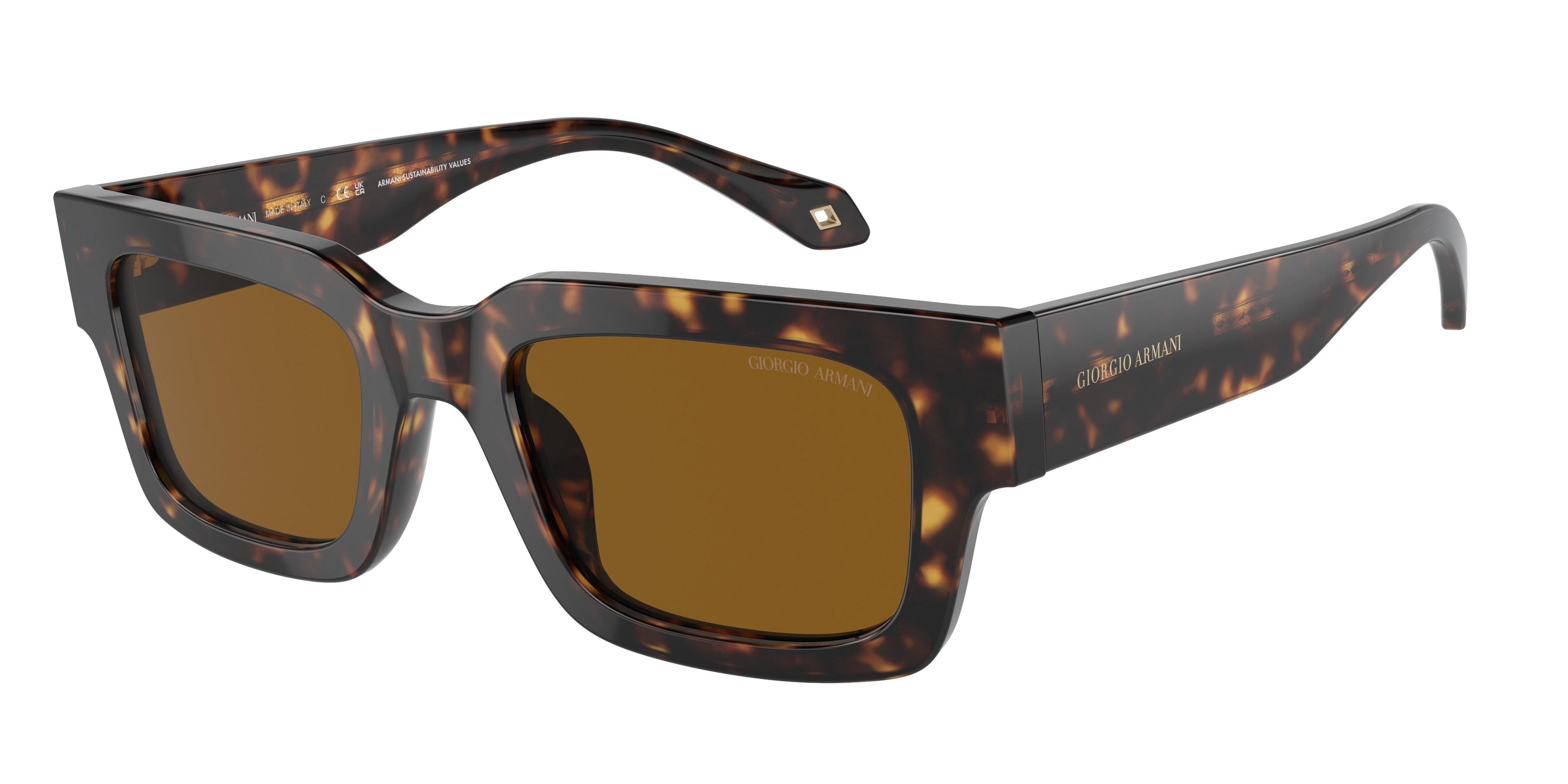 Giorgio Armani AR8184U Rectangle Sunglasses  612433-Havana 52-145-22 - Color Map Tortoise