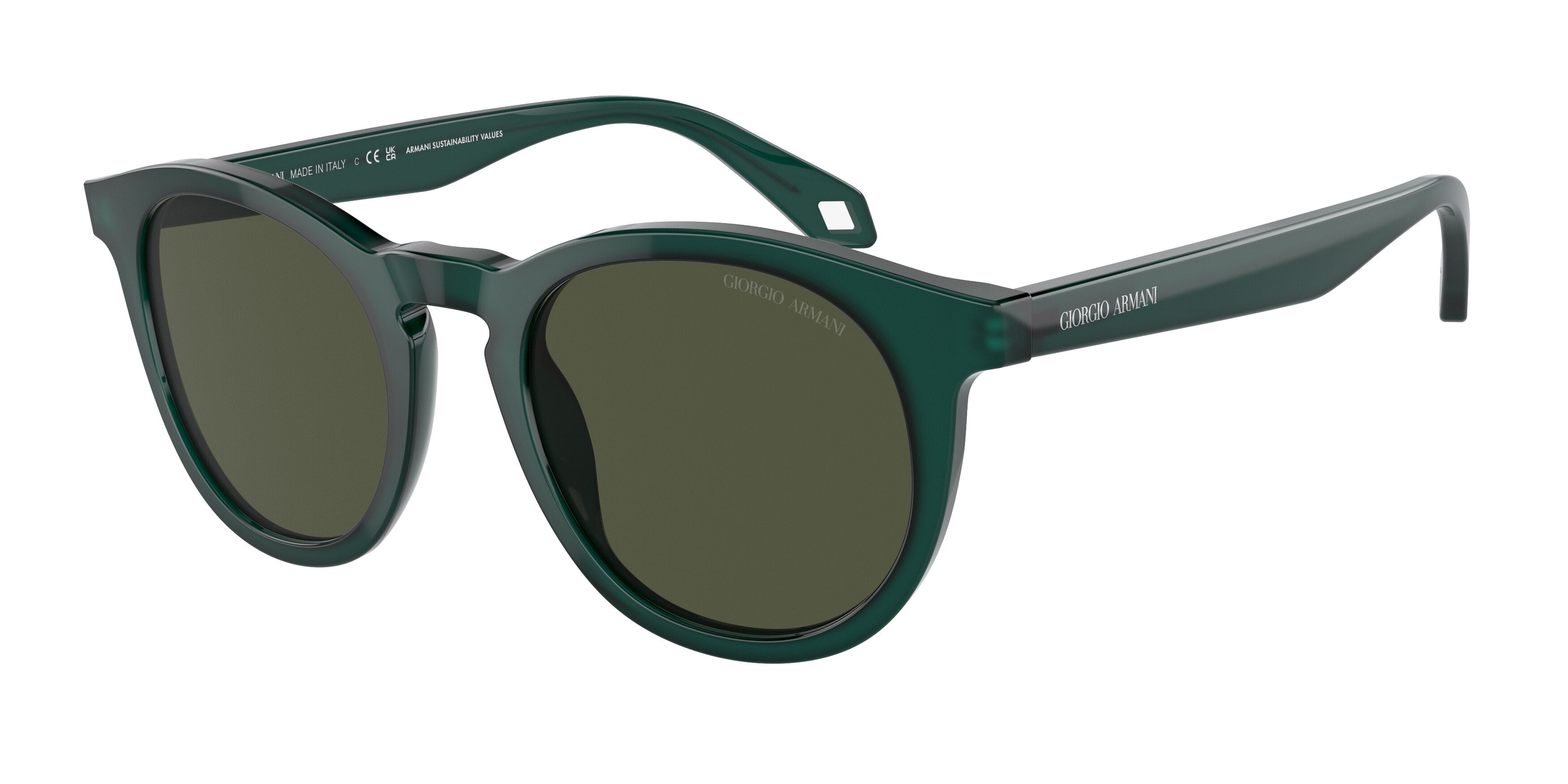 Giorgio Armani AR8192F Phantos Sunglasses  604431-Opale Green 50-145-21 - Color Map Green