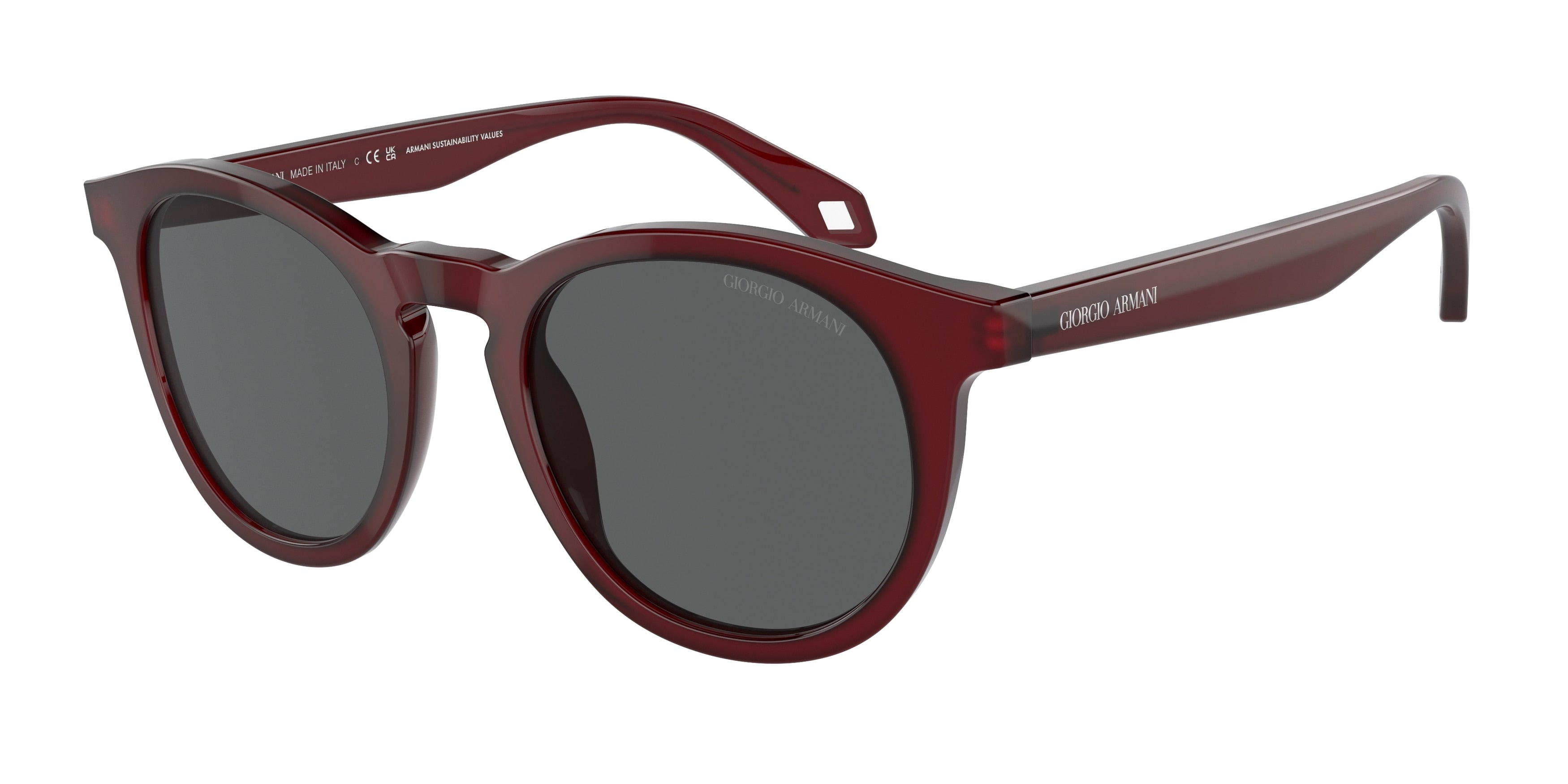 Giorgio Armani AR8192F Phantos Sunglasses  6045B1-Opaline Bordeaux 50-145-21 - Color Map Red