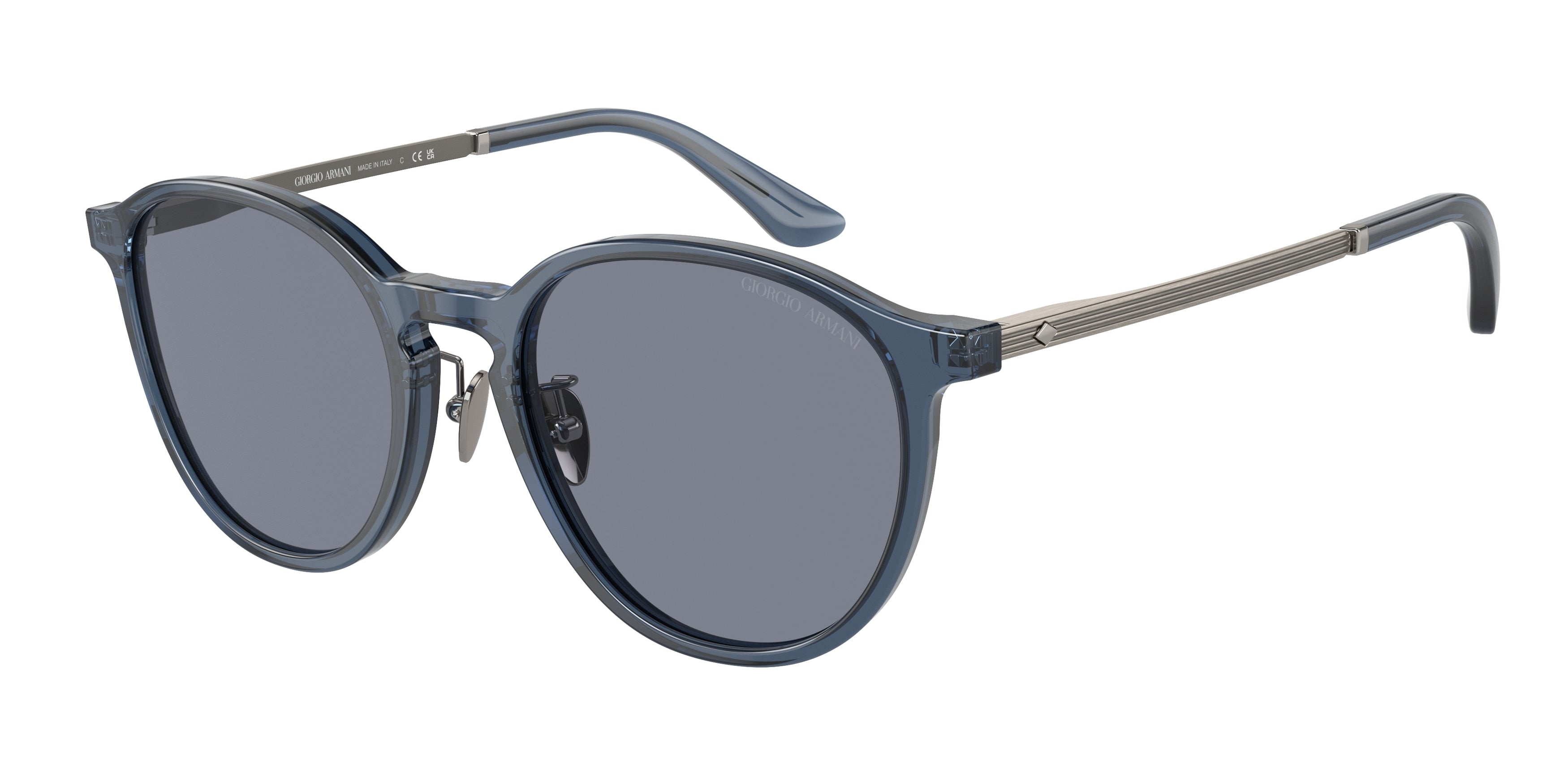 Giorgio Armani AR8196F Phantos Sunglasses  603519-Trasparent Blue 51-145-19 - Color Map Blue