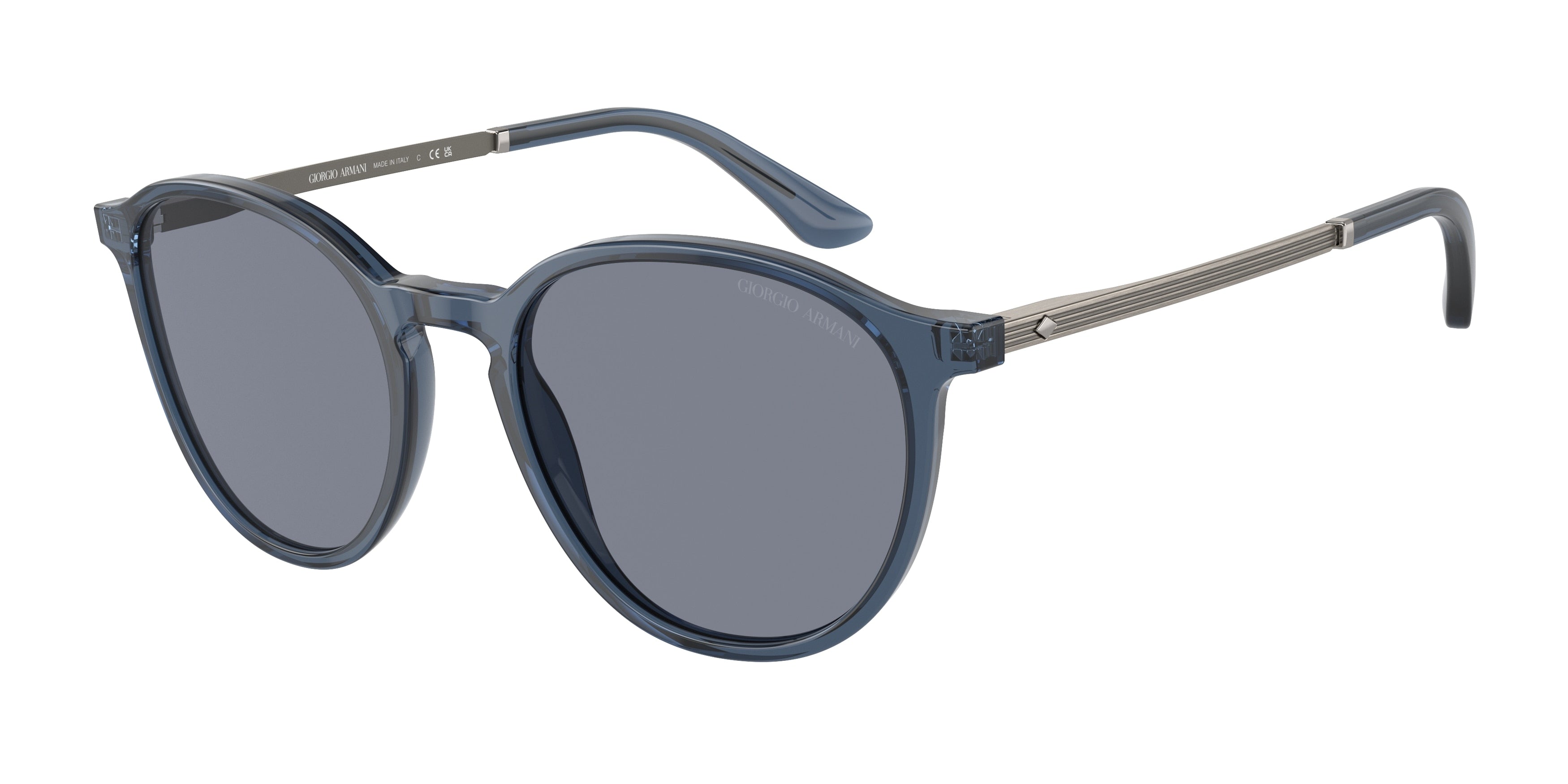 Giorgio Armani AR8196 Phantos Sunglasses  603519-Trasparent Blue 51-145-19 - Color Map Blue