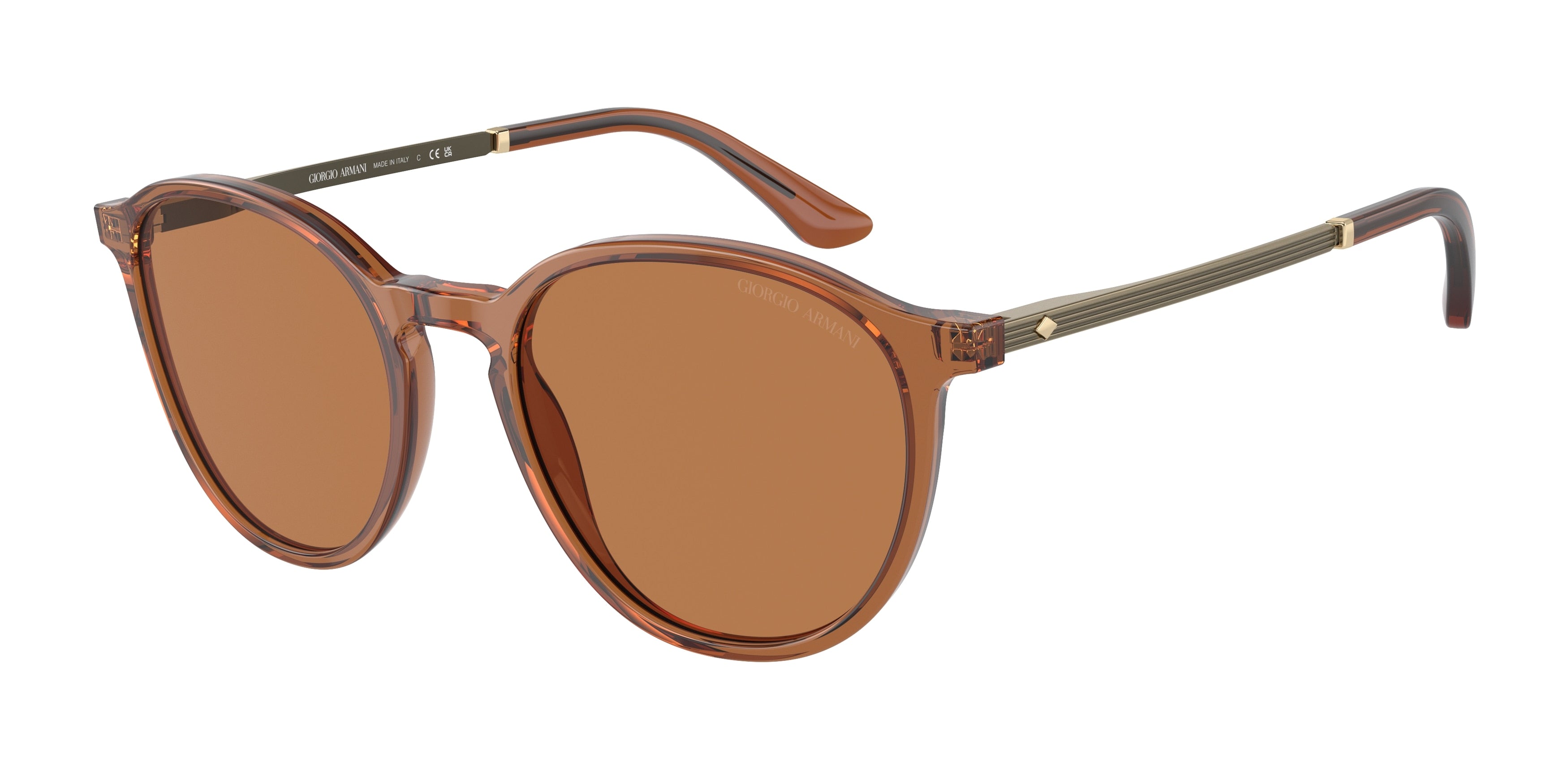 Giorgio Armani AR8196 Phantos Sunglasses  604673-Trasparent Brown 51-145-19 - Color Map Brown