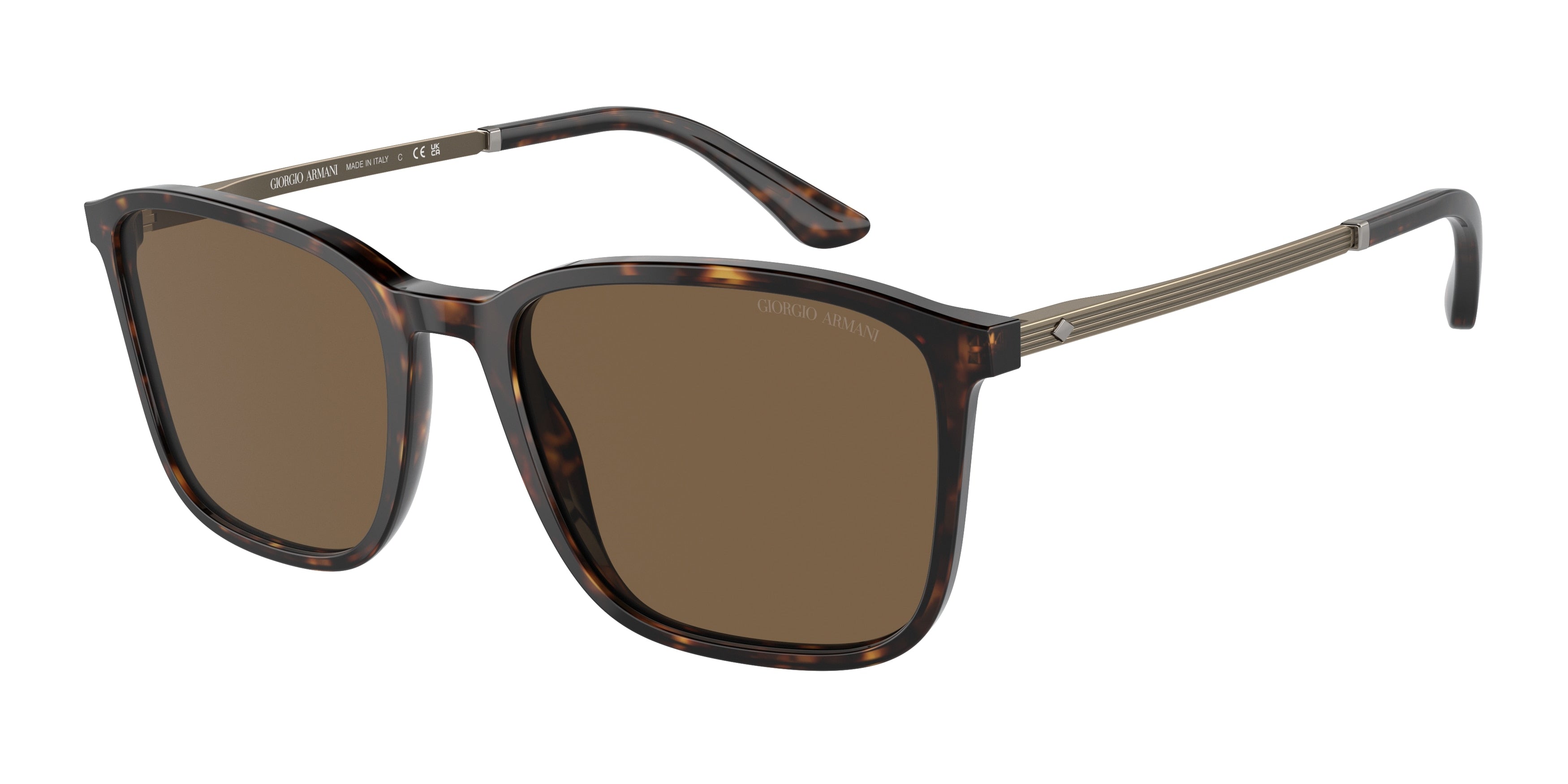 Giorgio Armani AR8197F Rectangle Sunglasses  502673-Havana 55-145-19 - Color Map Tortoise