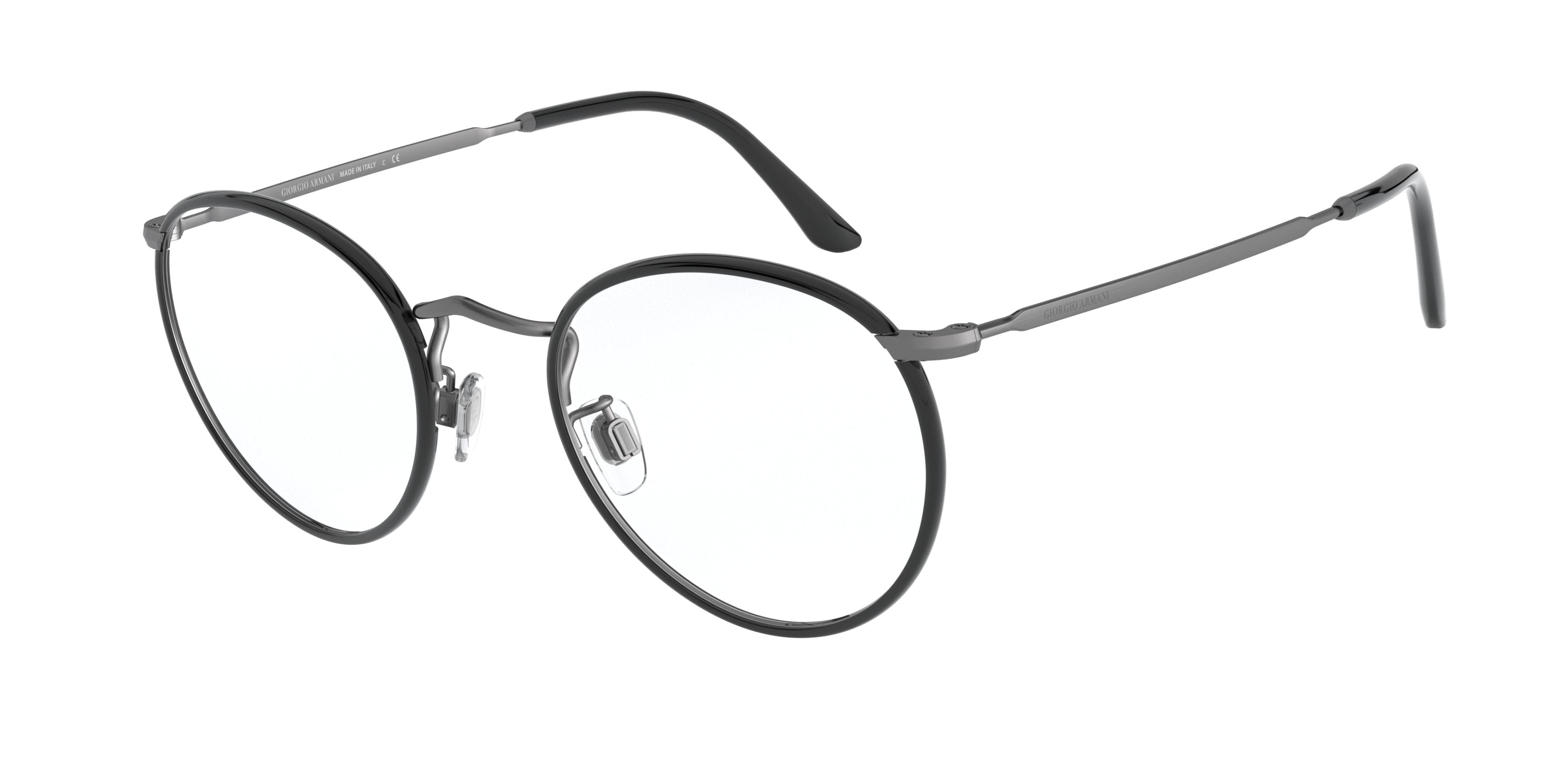 Giorgio Armani AR112MJ Round Eyeglasses  3260-Black 49-145-22 - Color Map Black