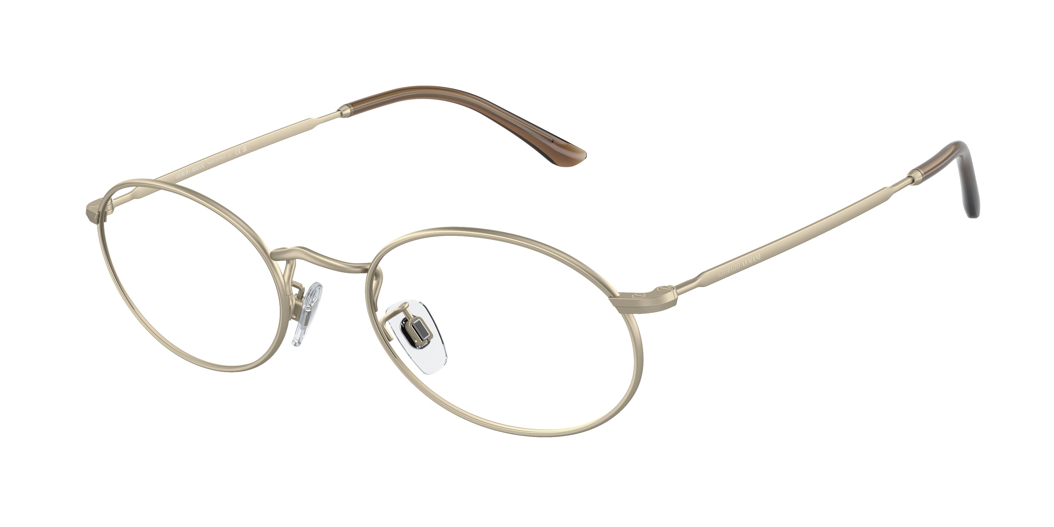 Giorgio Armani AR131VM Oval Eyeglasses  3002-Matte Pale Gold 52-145-21 - Color Map Gold