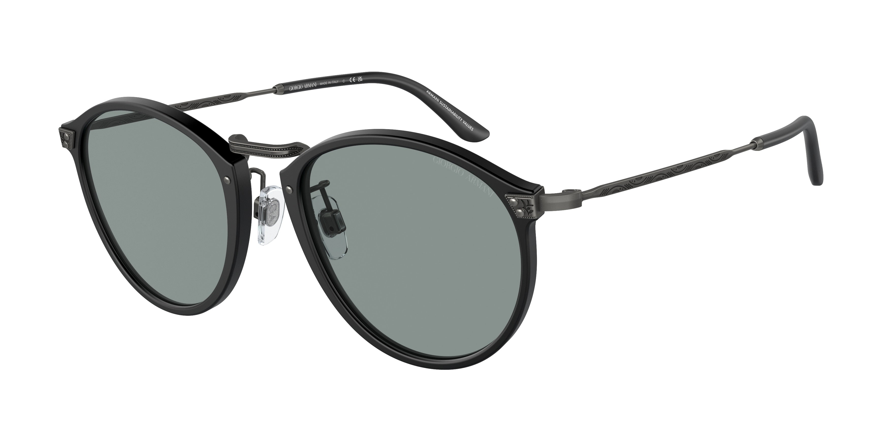 Giorgio Armani AR318SM Phantos Sunglasses  504256-Matte Black 51-145-20 - Color Map Black