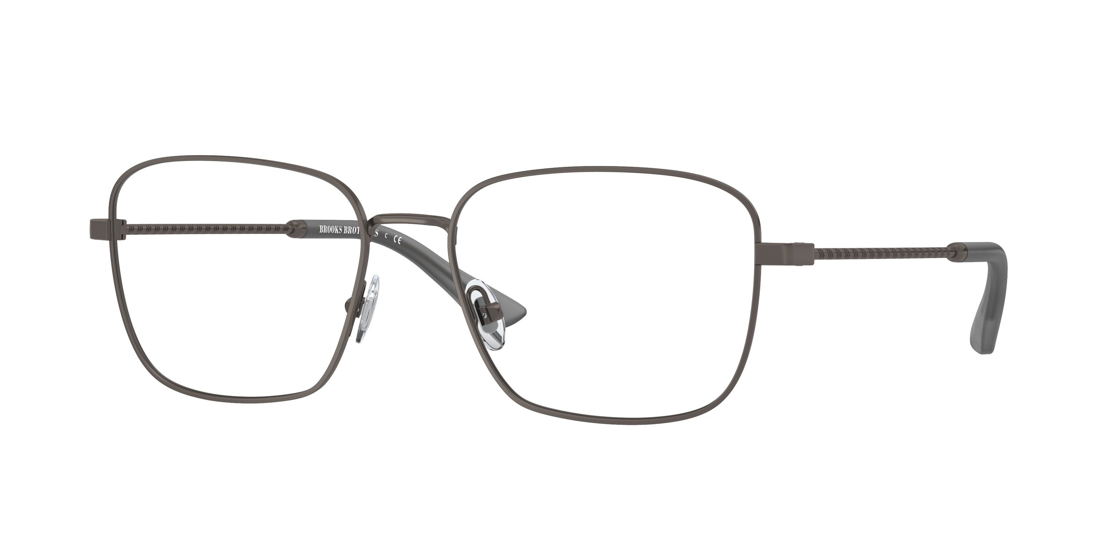 Brooks Brothers BB1094 Rectangle Eyeglasses  1016-Matte Gunmetal 53-145-17 - Color Map Grey