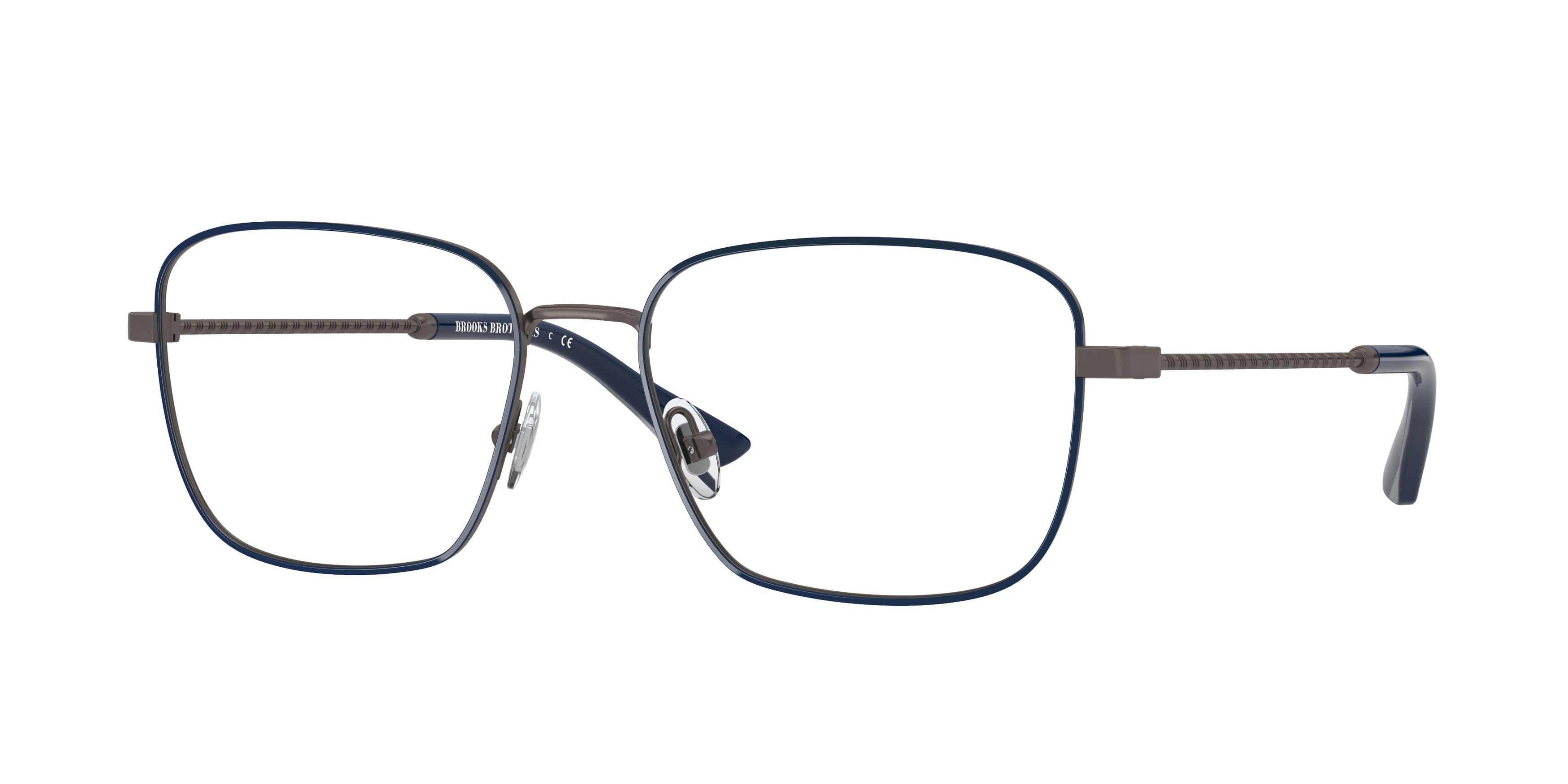 Brooks Brothers BB1094 Rectangle Eyeglasses  1019-Matte Gunmetal 53-145-17 - Color Map Grey