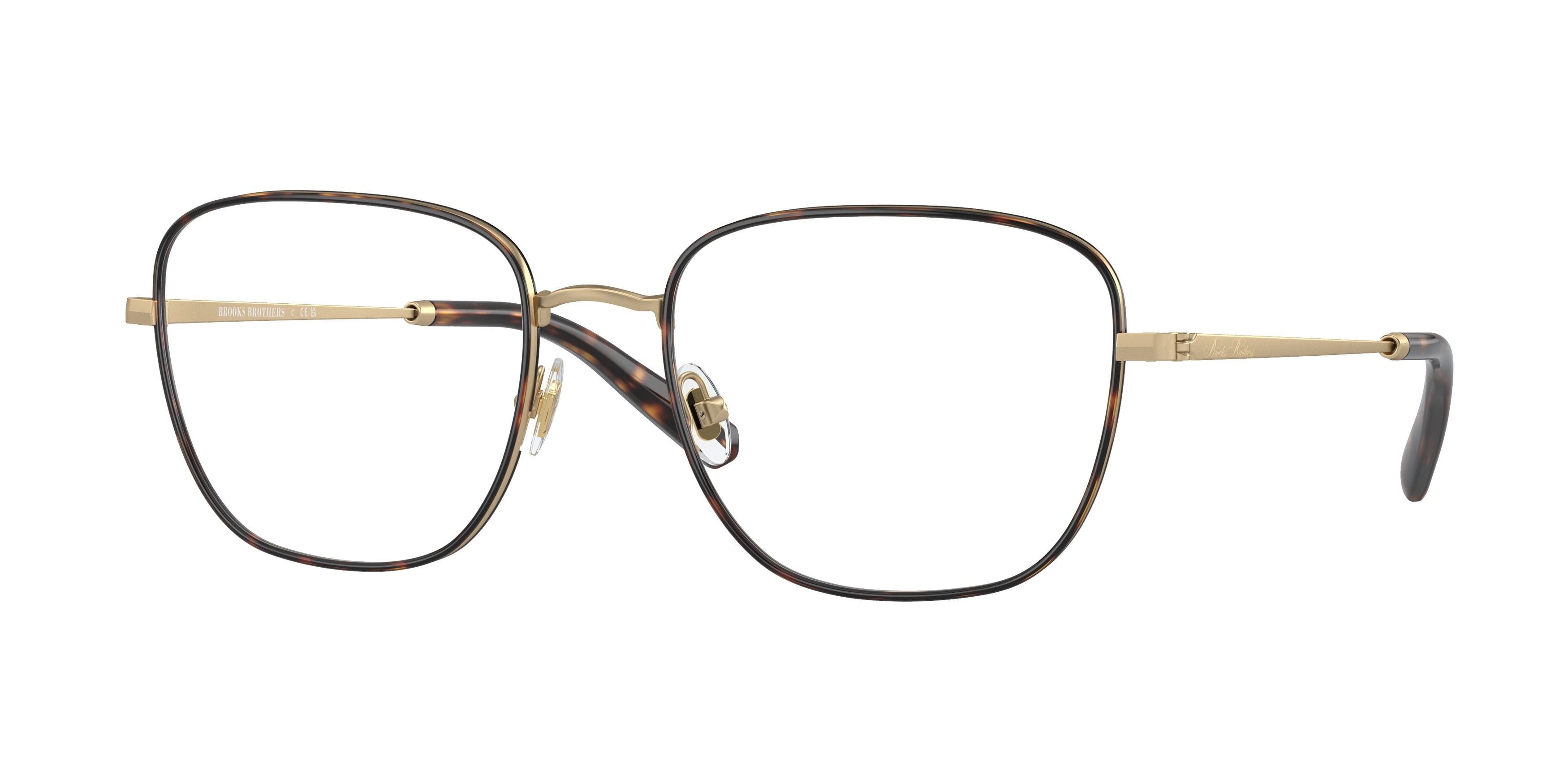 Brooks Brothers BB1115J Square Eyeglasses  1026-Light Gold 56-145-20 - Color Map Gold