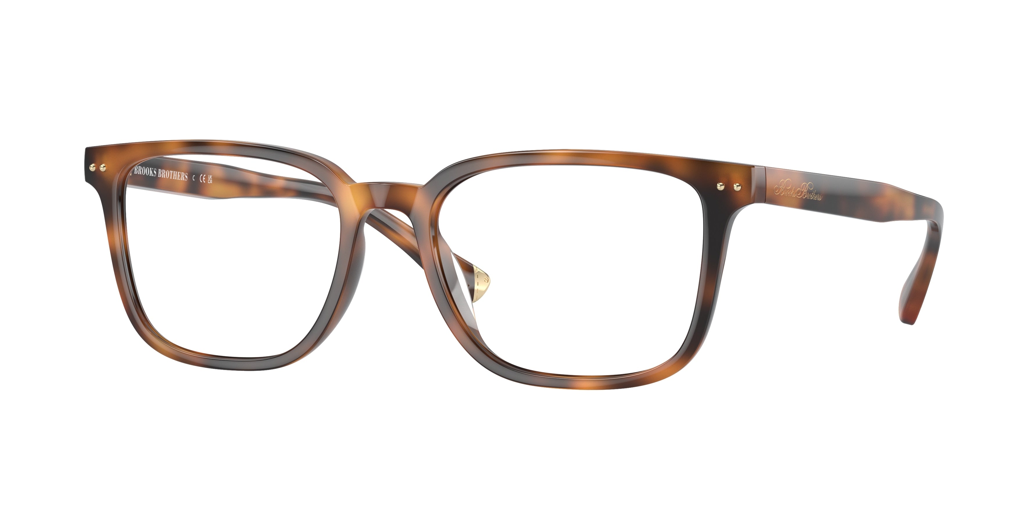 Brooks Brothers BB2065U Square Eyeglasses  6161-Warm Tortoise 54-145-18 - Color Map Tortoise