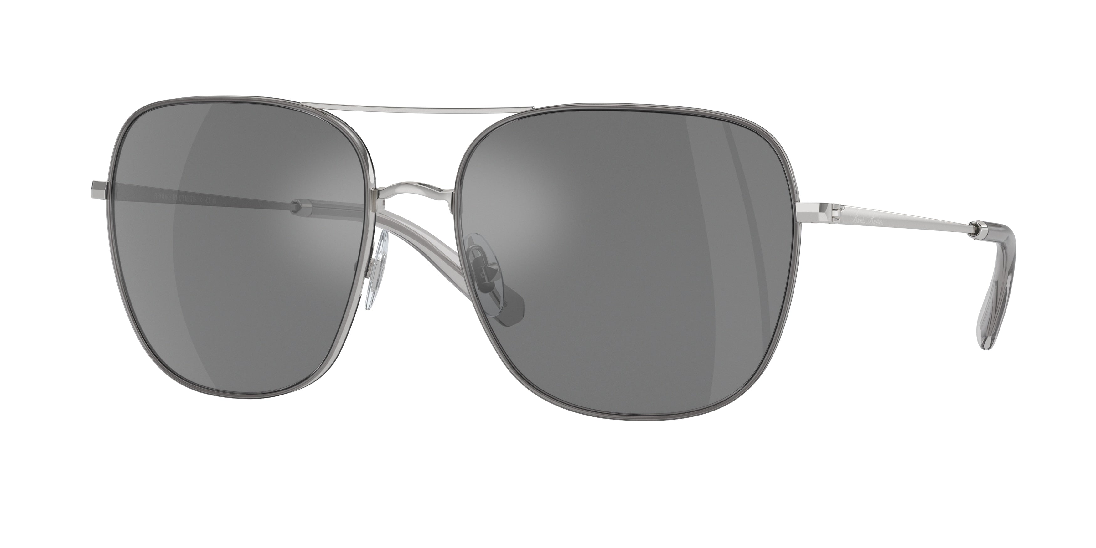 Brooks Brothers BB4067J Pilot Sunglasses  10146G-Matte Silver 59-145-18 - Color Map Silver