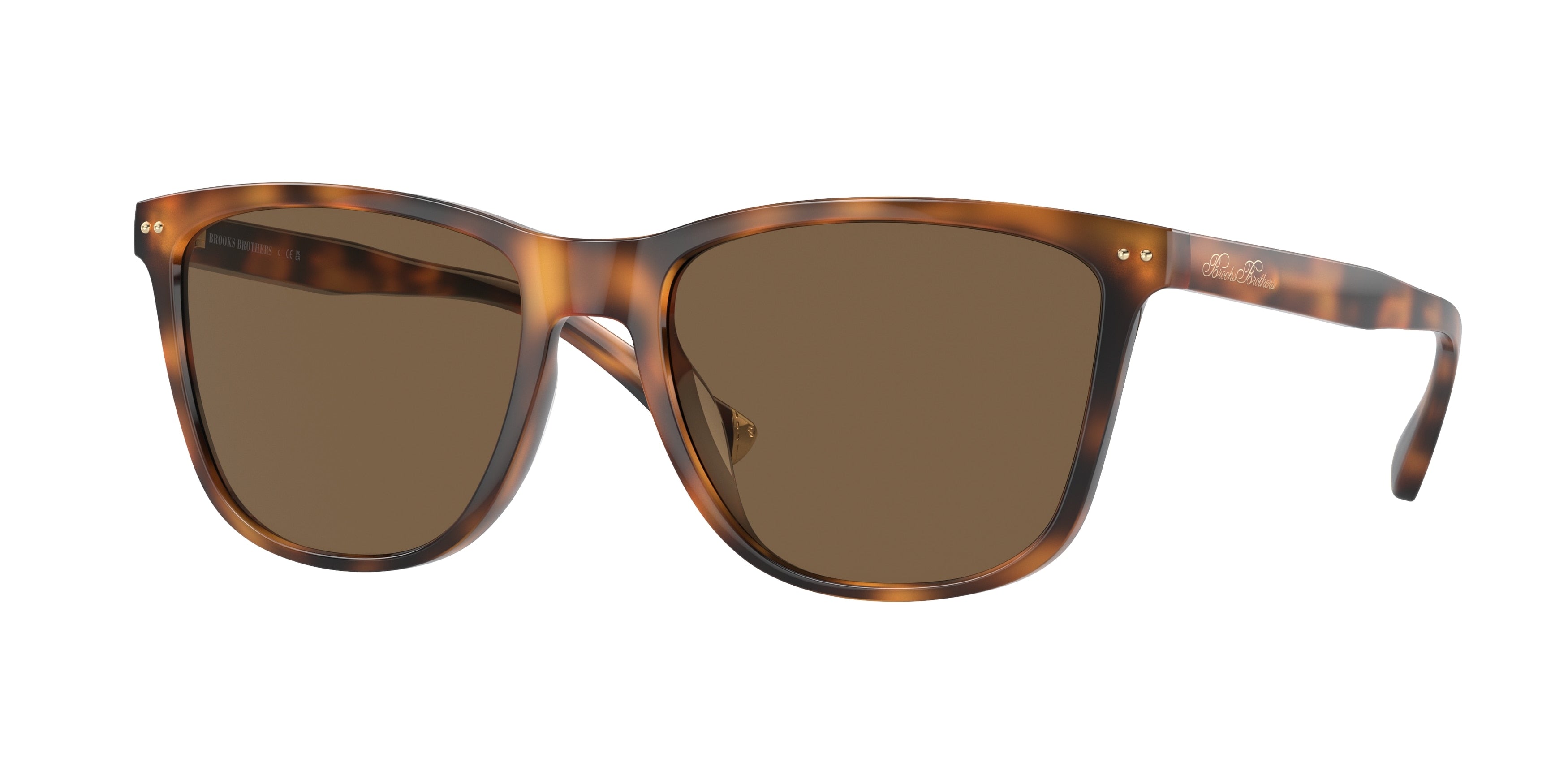 Brooks Brothers BB5052U Square Sunglasses  606473-Warm Tortoise 56-145-18 - Color Map Tortoise