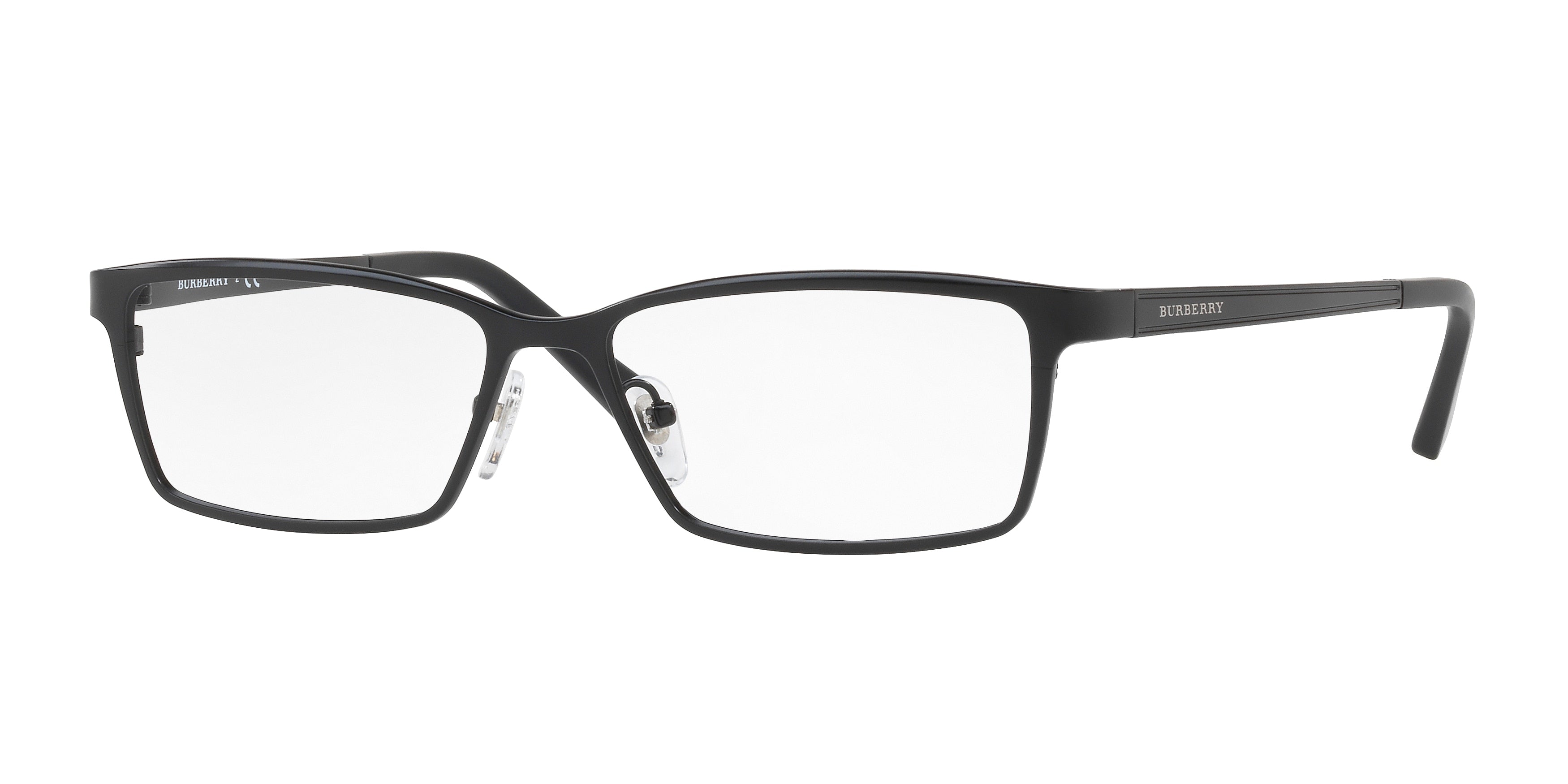 Burberry BE1292TD Rectangle Eyeglasses  1007-Matte Black 55-145-15 - Color Map Black