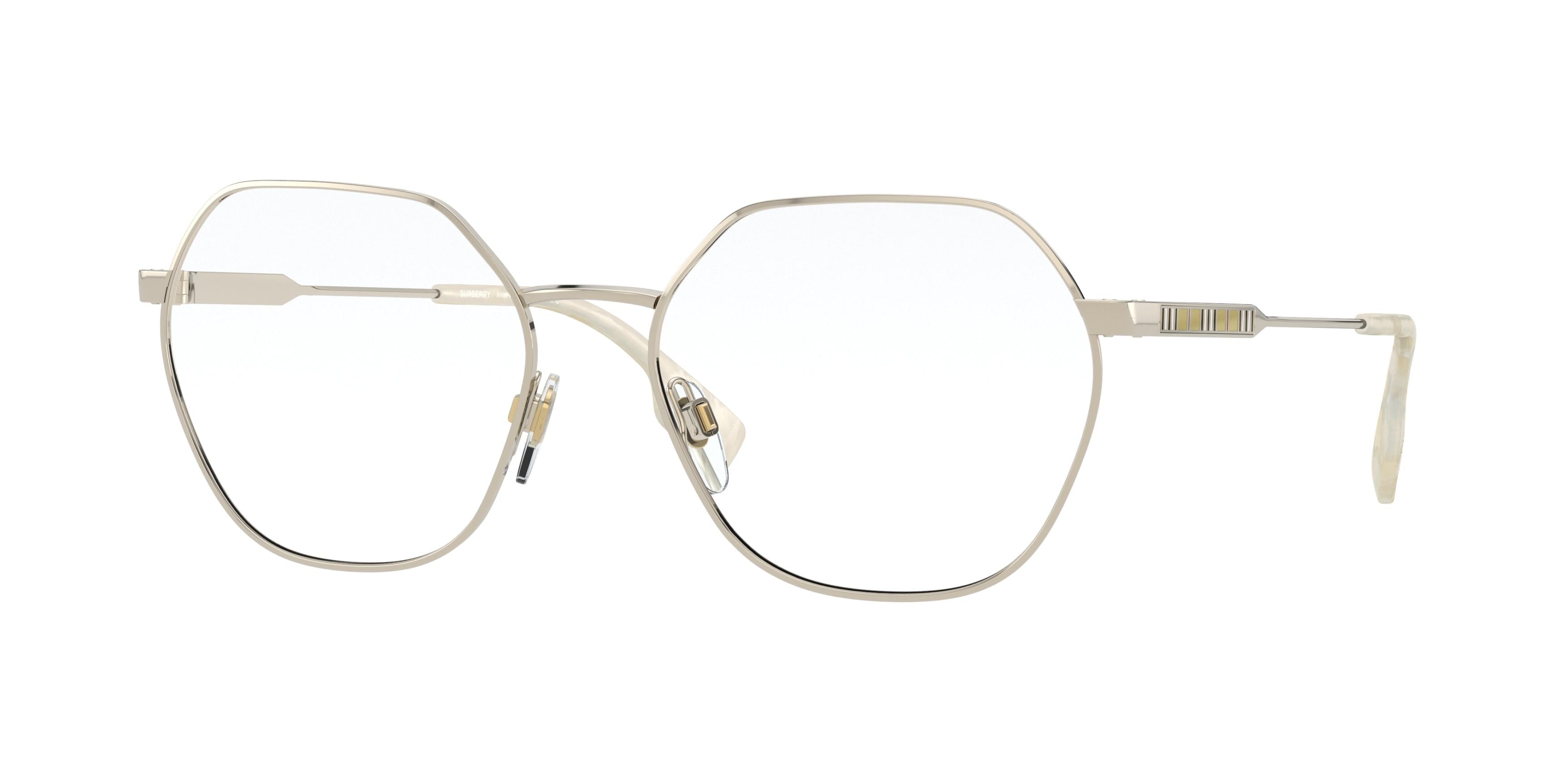 Burberry ERIN BE1350 Irregular Eyeglasses  1315-Light Gold 54-140-17 - Color Map Gold