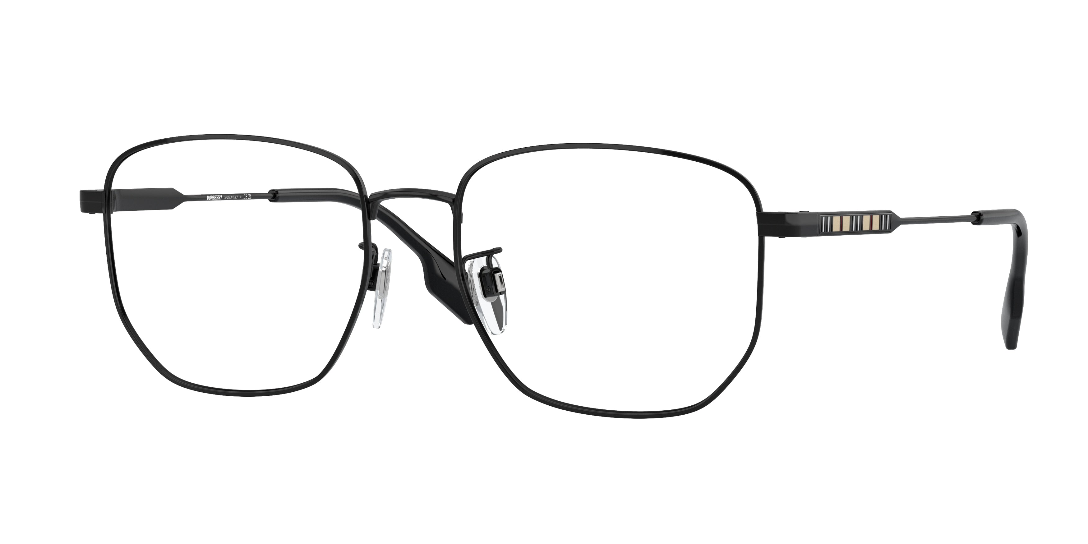 Burberry BE1352D Irregular Eyeglasses  1001-Black 56-145-18 - Color Map Black