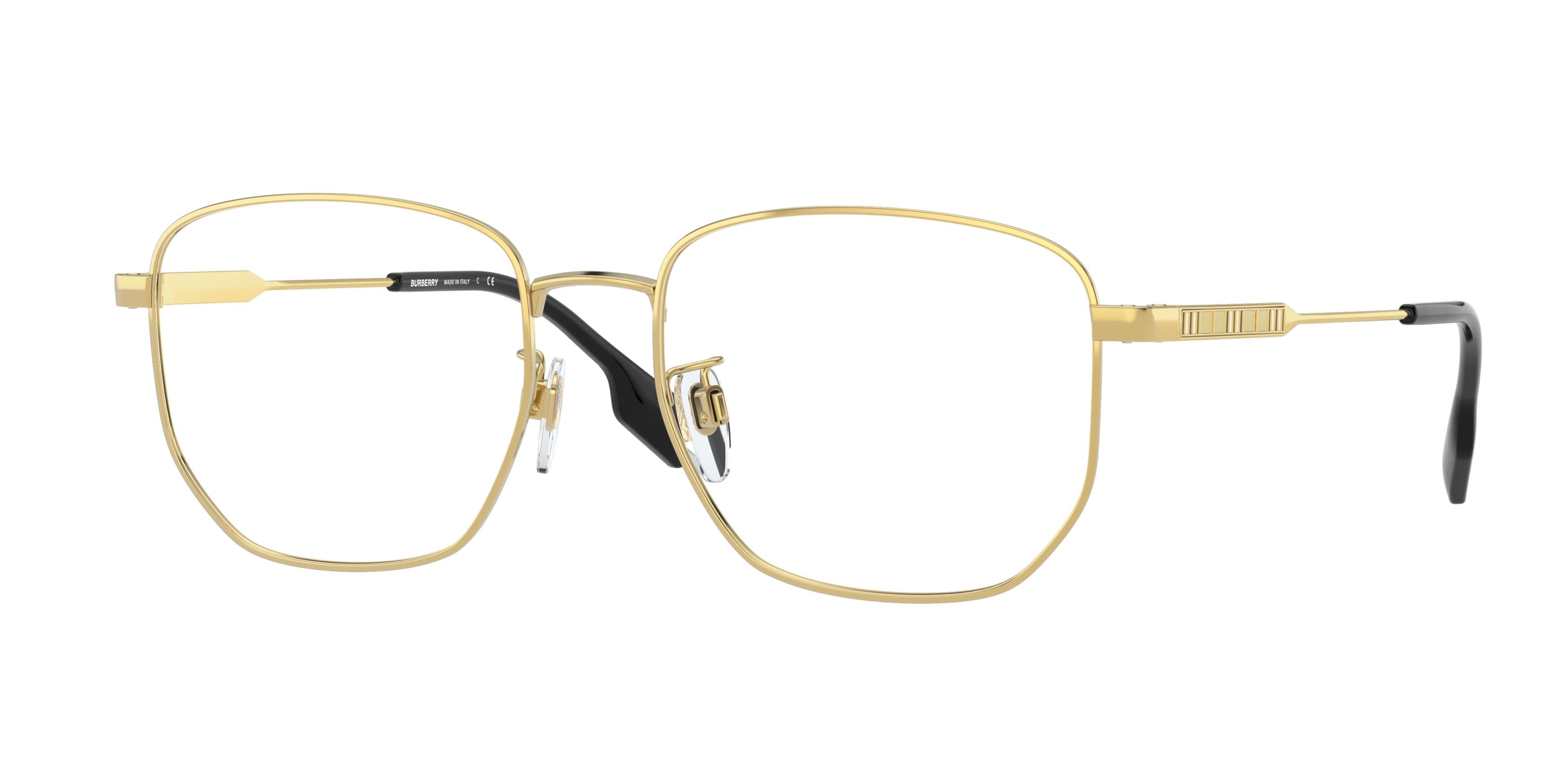 Burberry BE1352D Irregular Eyeglasses  1017-Gold 56-145-18 - Color Map Gold