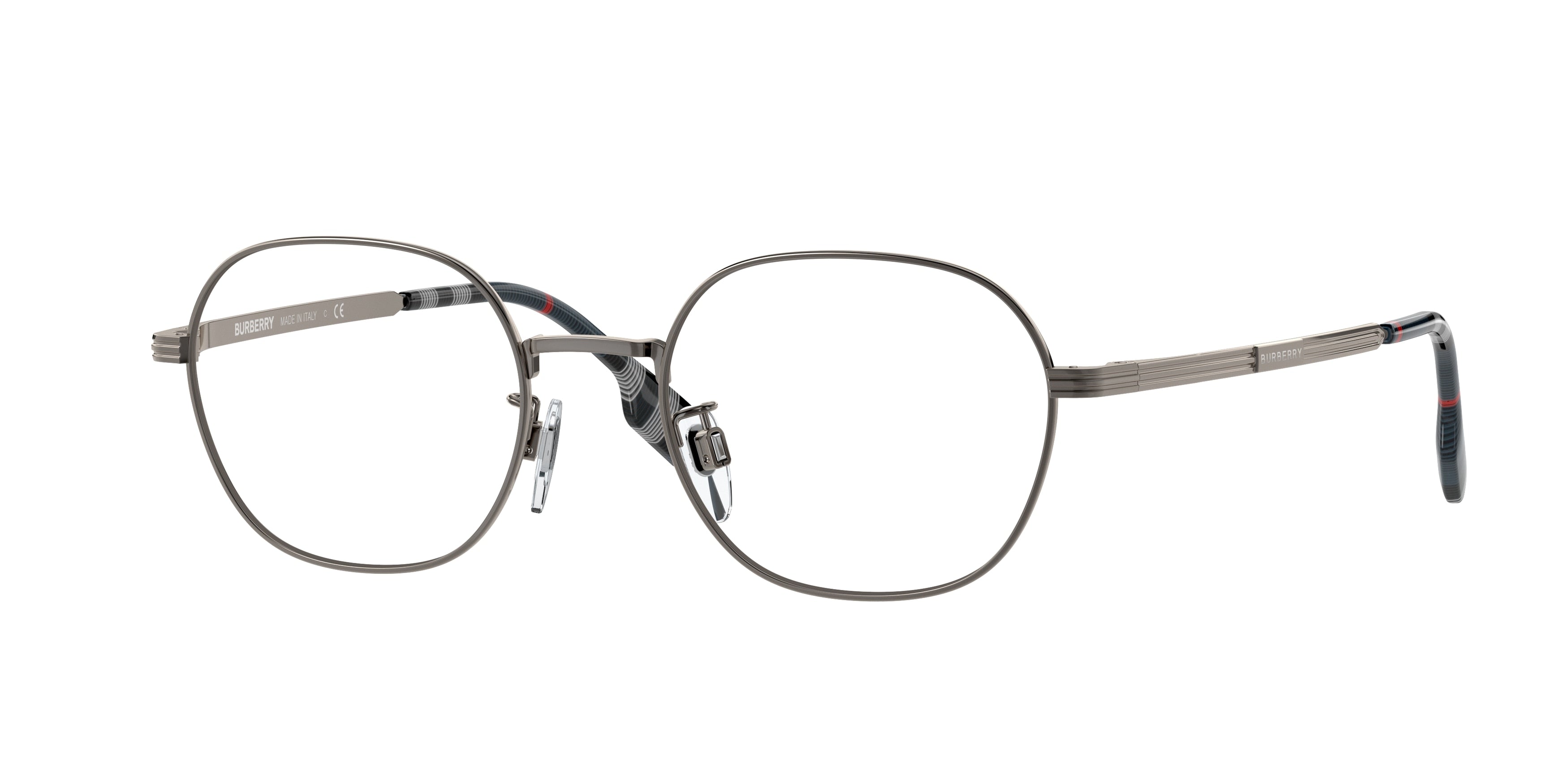 Burberry BE1369TD Oval Eyeglasses  1003-Gunmetal 54-145-19 - Color Map Grey