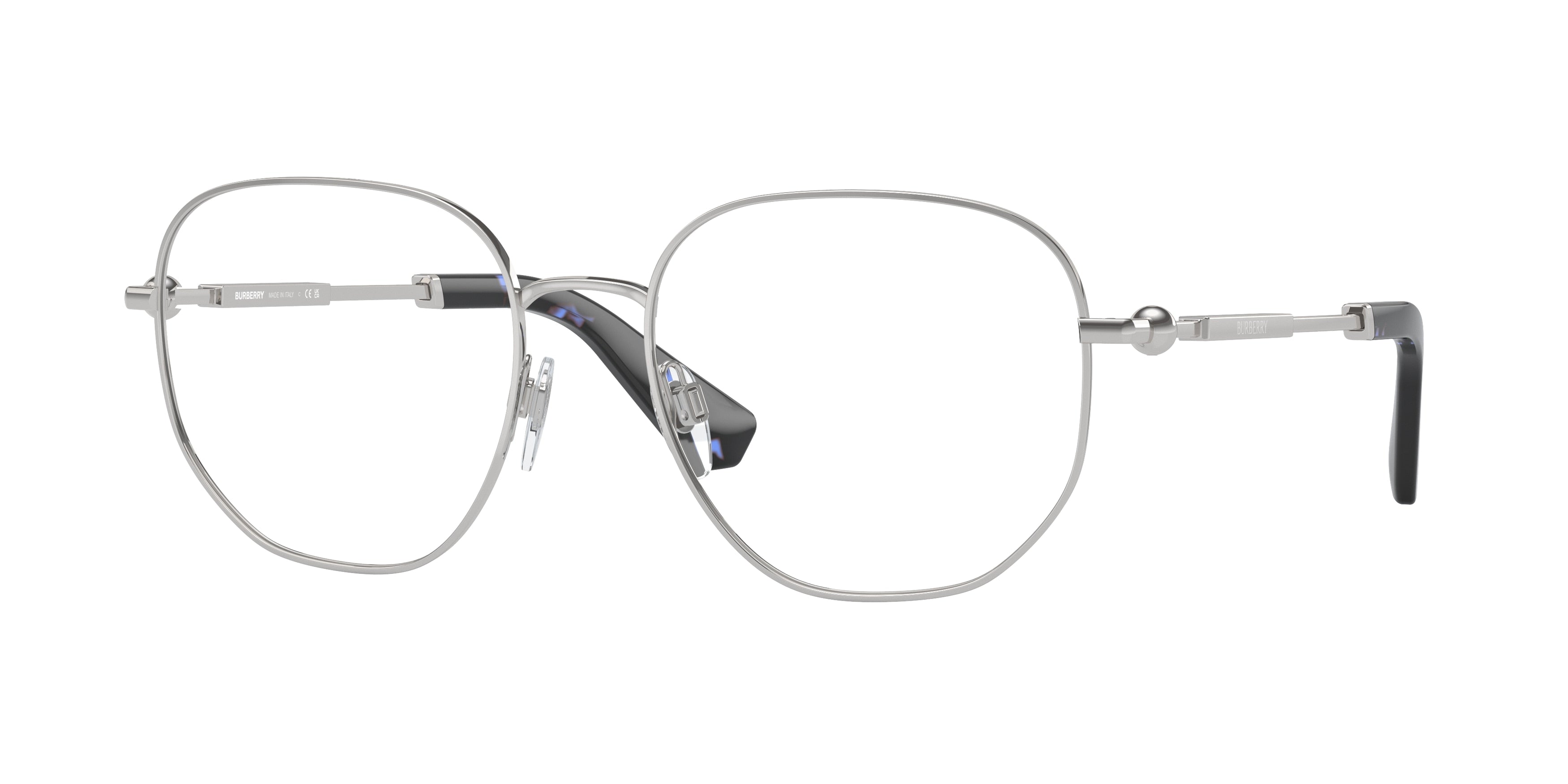 Burberry BE1385 Square Eyeglasses  1005-Silver 55-145-18 - Color Map Silver