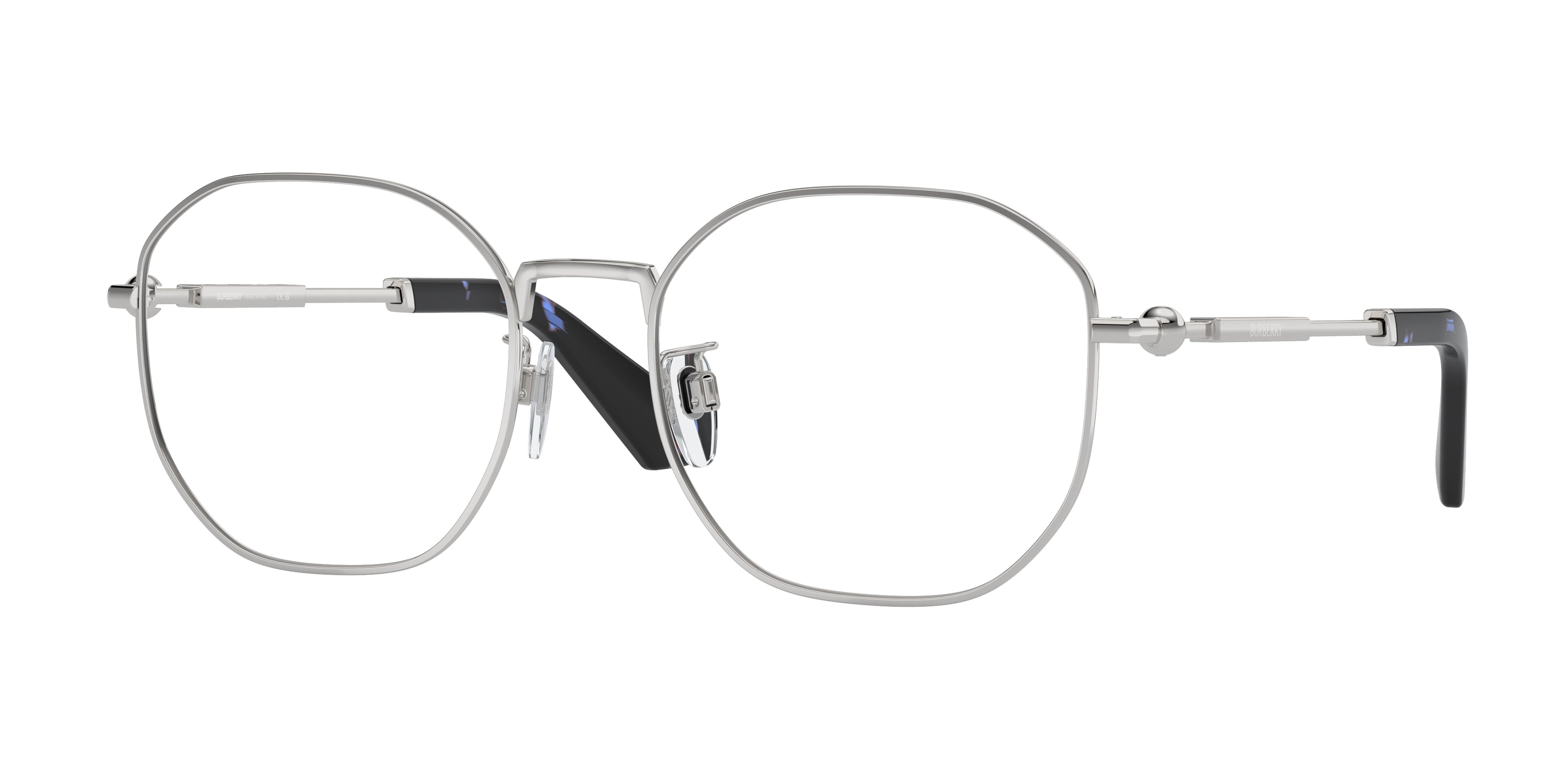 Burberry BE1387D Irregular Eyeglasses  1005-Silver 56-145-19 - Color Map Silver