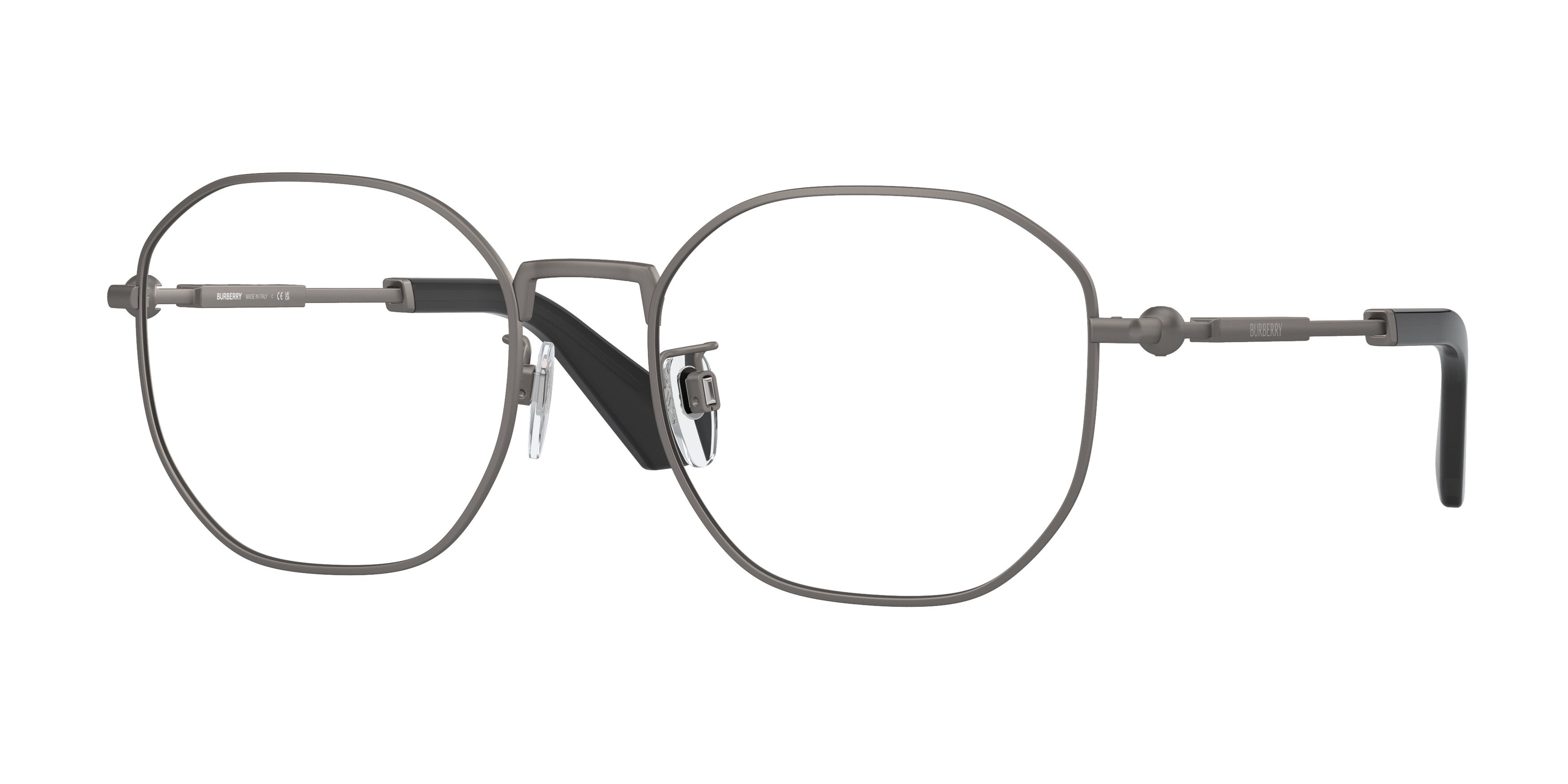 Burberry BE1387D Irregular Eyeglasses  1316-Dark Grey 56-145-19 - Color Map Grey