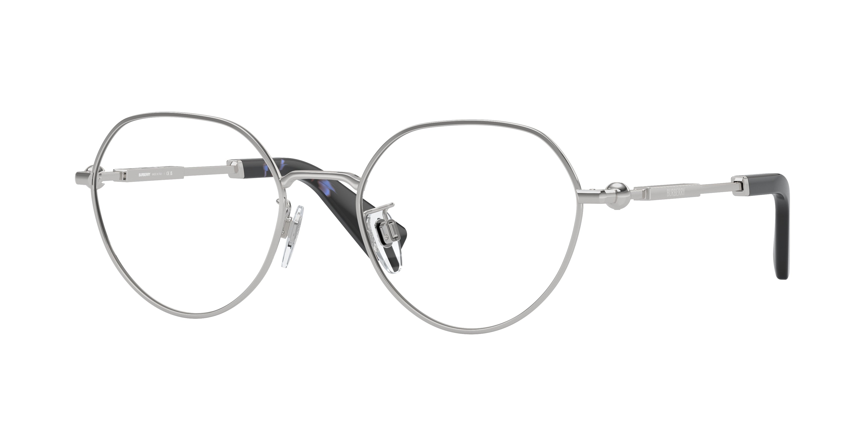 Burberry BE1388D Round Eyeglasses  1005-Silver 51-145-19 - Color Map Silver