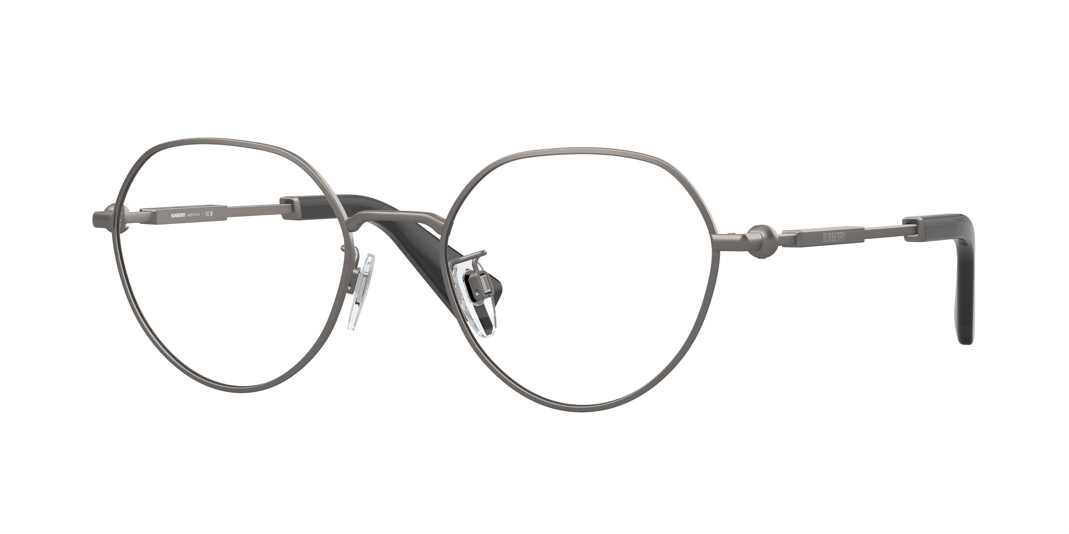 Burberry BE1388D Round Eyeglasses  1316-Dark Grey 51-145-19 - Color Map Grey