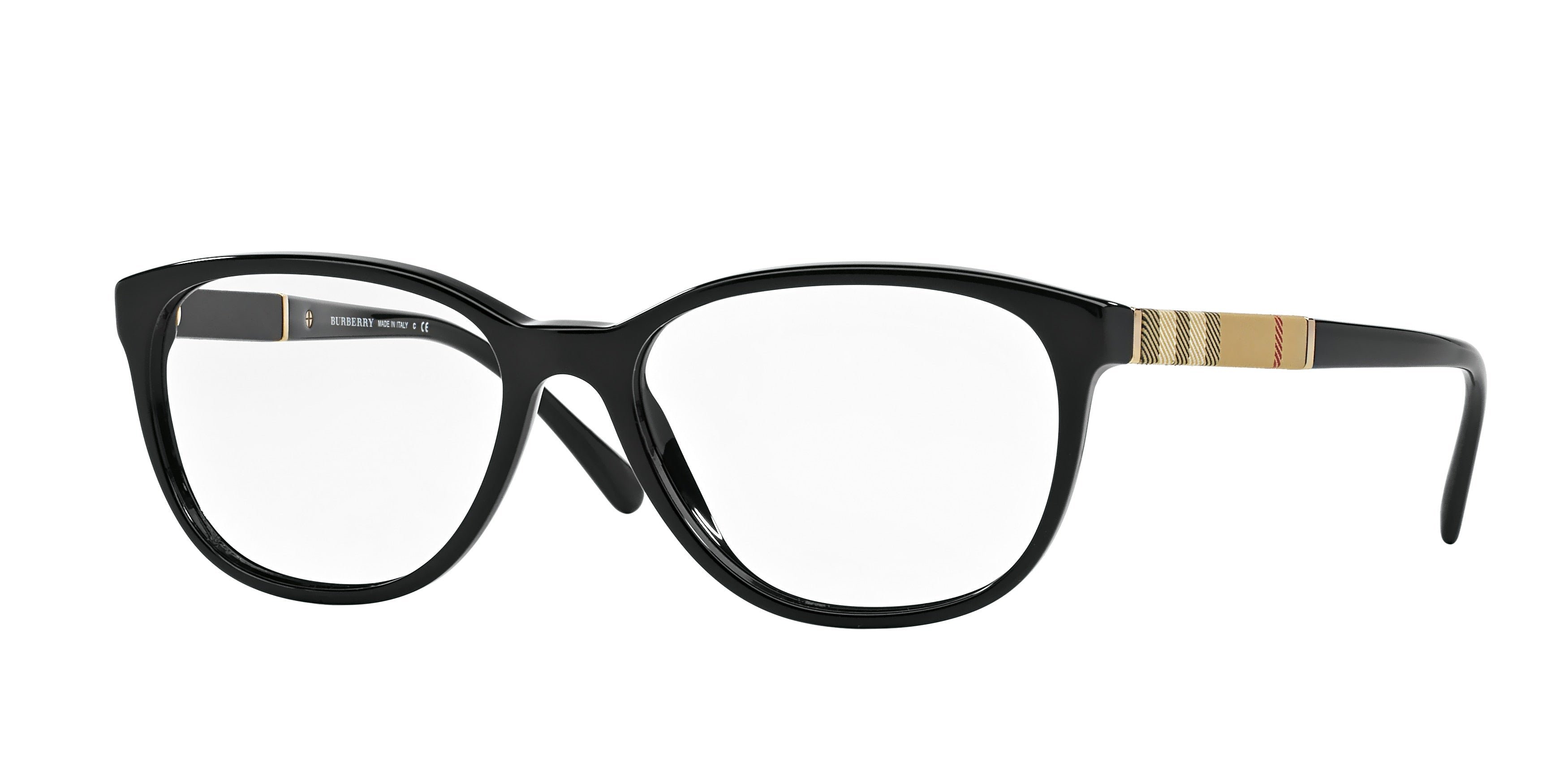 Burberry BE2172 Square Eyeglasses  3001-Black 52-140-16 - Color Map Black