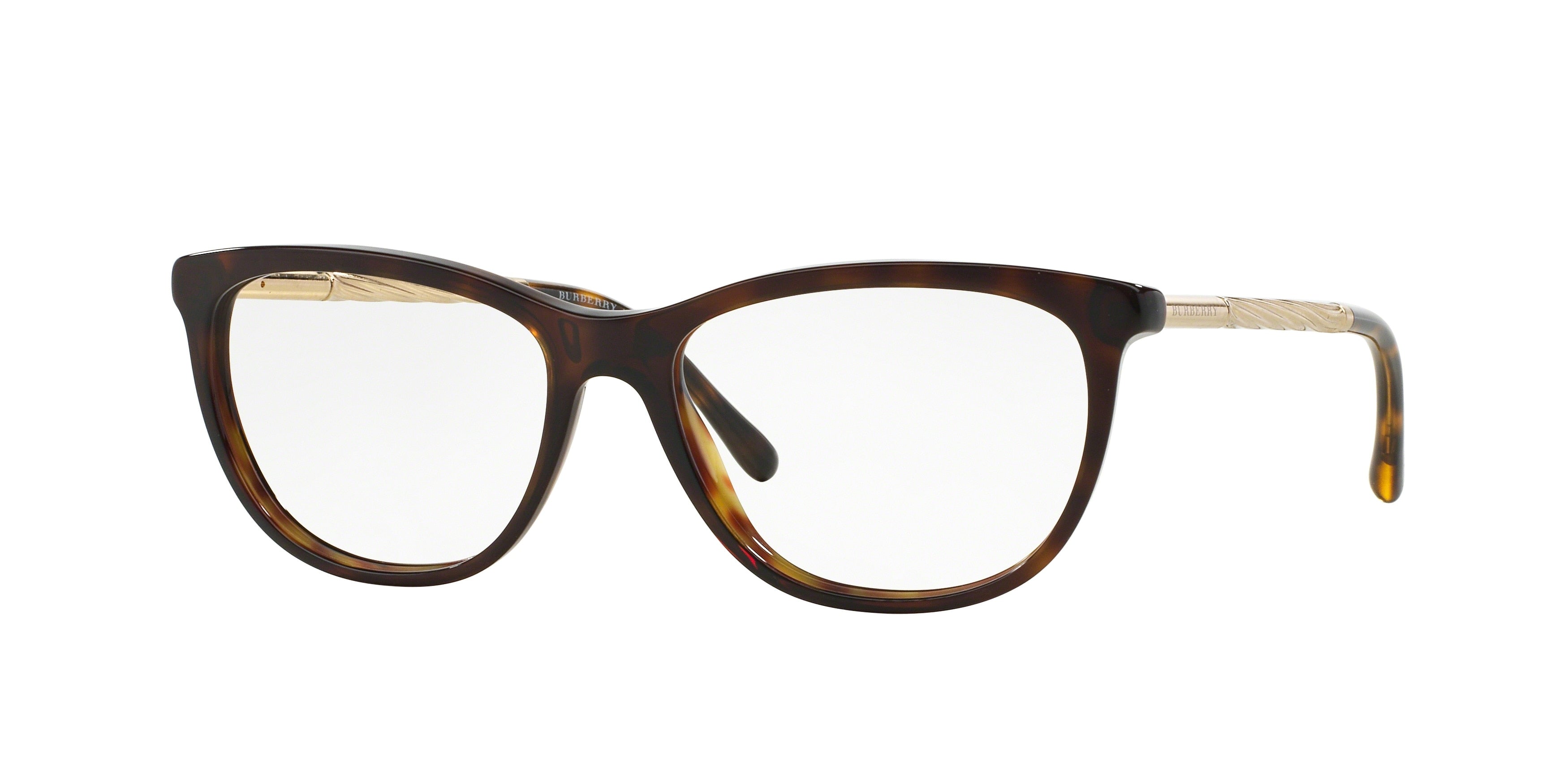 Burberry BE2189 Square Eyeglasses  3002-Dark Havana 52-140-16 - Color Map Brown