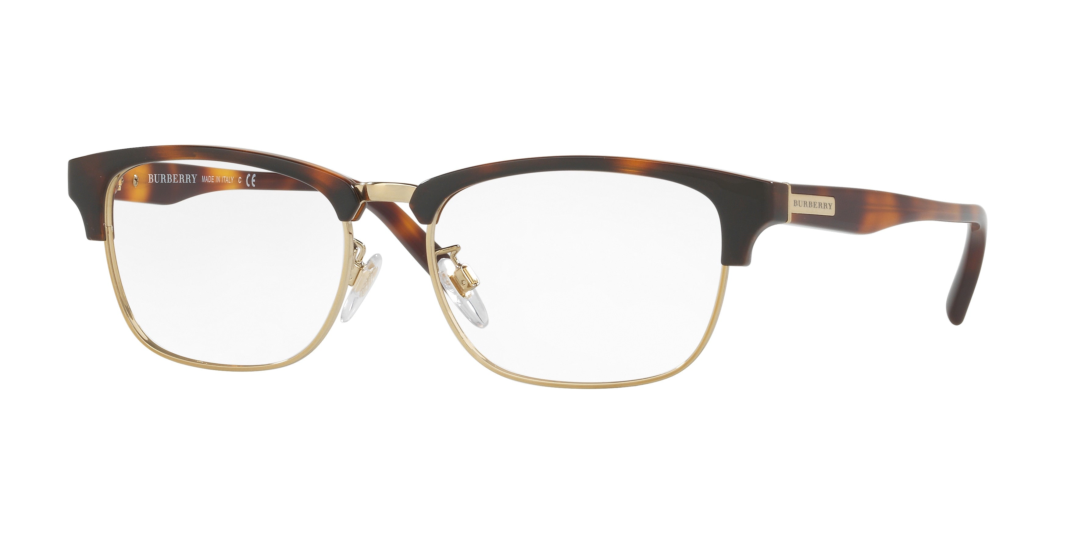 Burberry BE2238D Square Eyeglasses  3316-Light Havana/Light Gold 55-145-17 - Color Map Brown