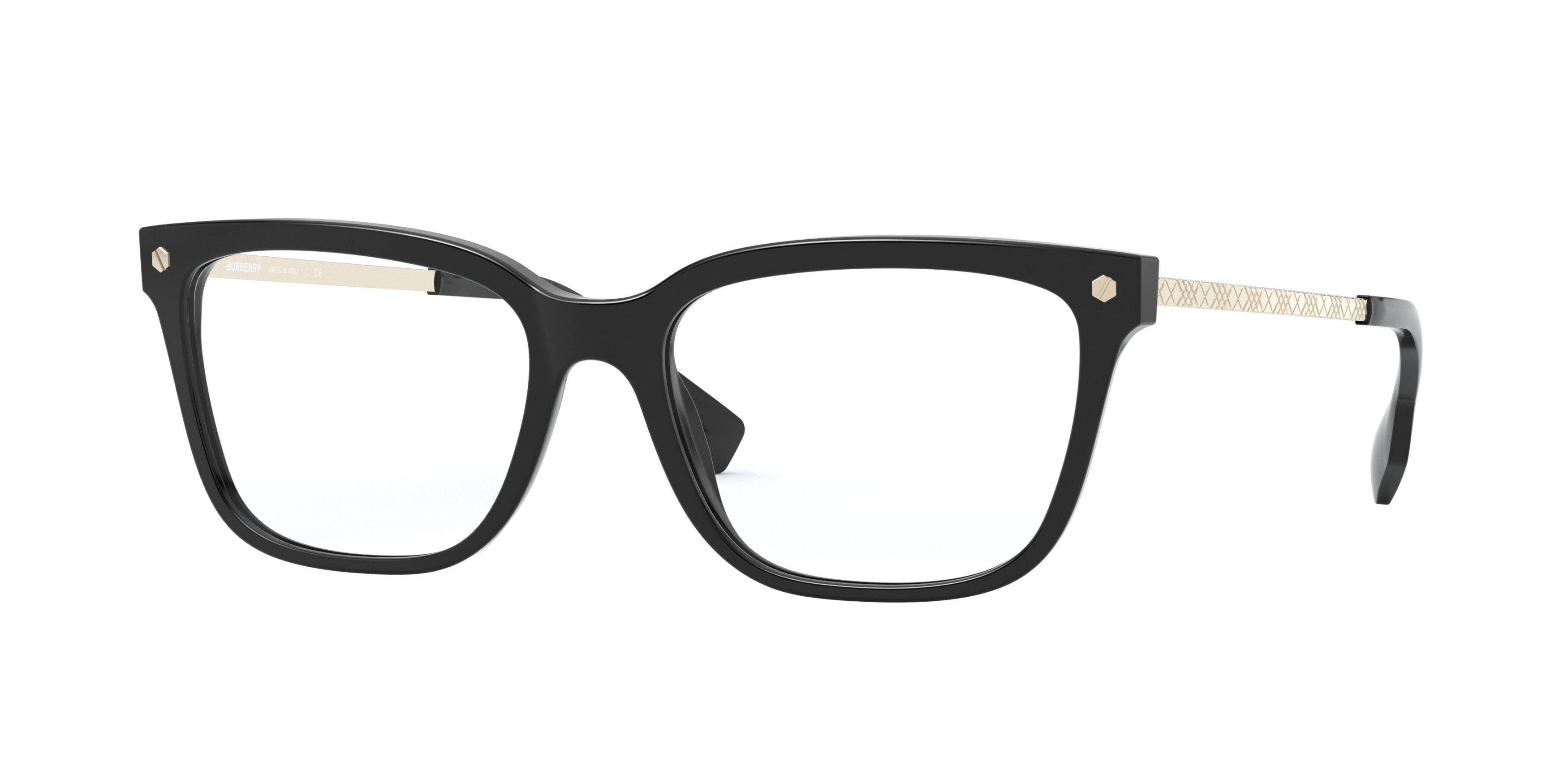 Burberry HART BE2319 Square Eyeglasses  3001-Black 54-140-17 - Color Map Black