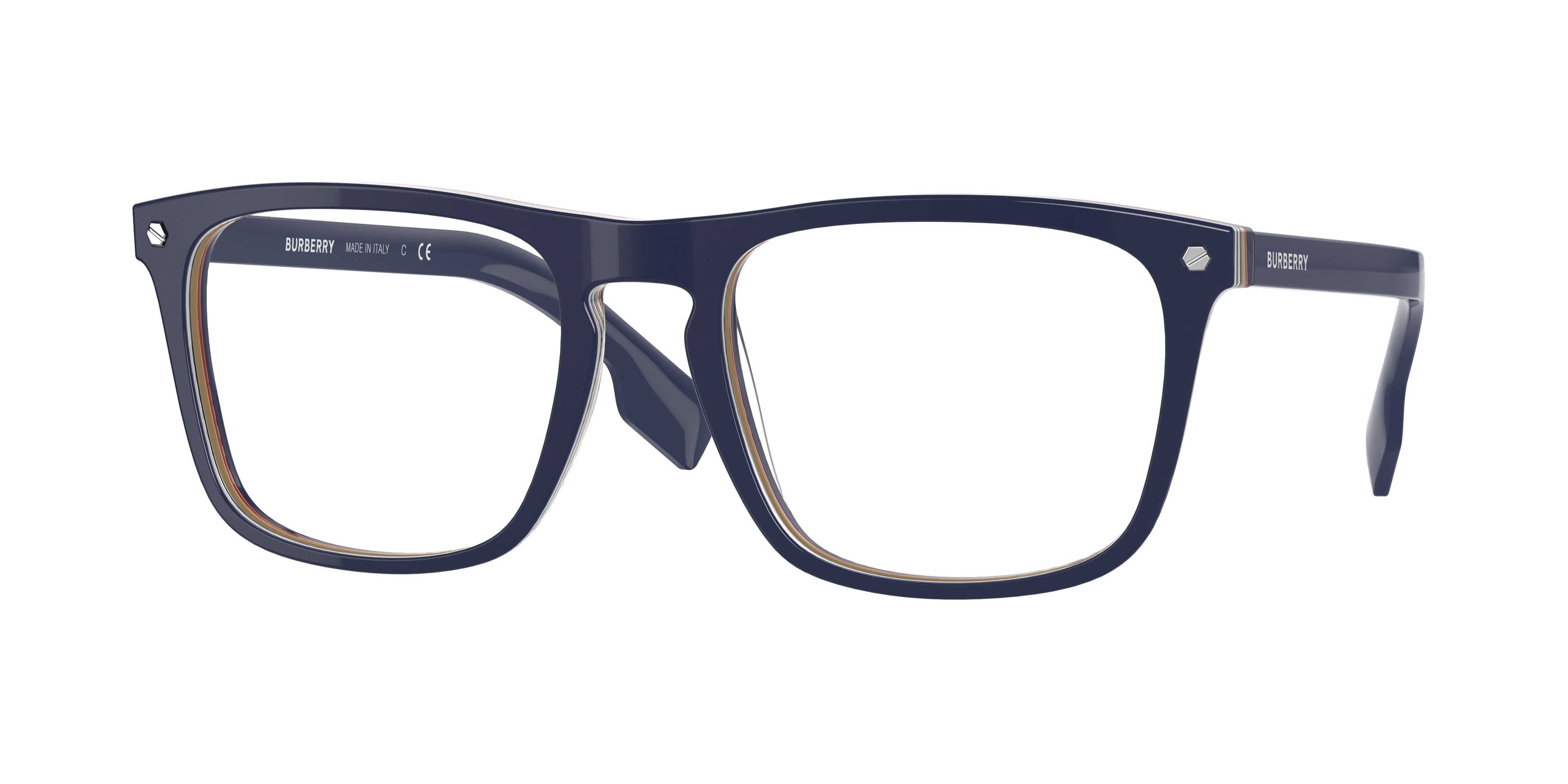 Burberry BOLTON BE2340 Square Eyeglasses  3799-Blue 54-145-20 - Color Map Blue