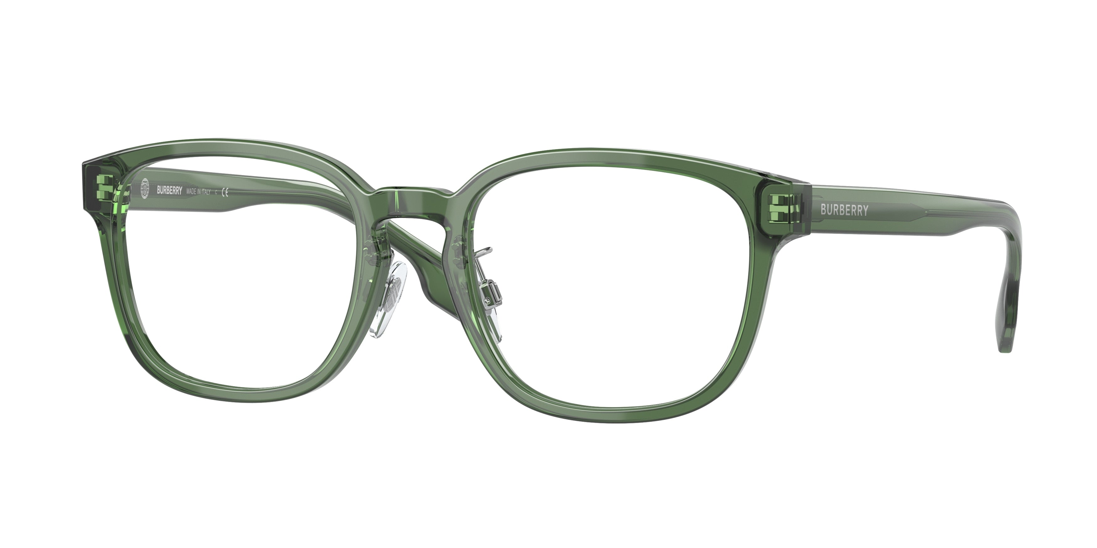 Burberry EDISON BE2344F Square Eyeglasses  3954-Green 53-145-20 - Color Map Green