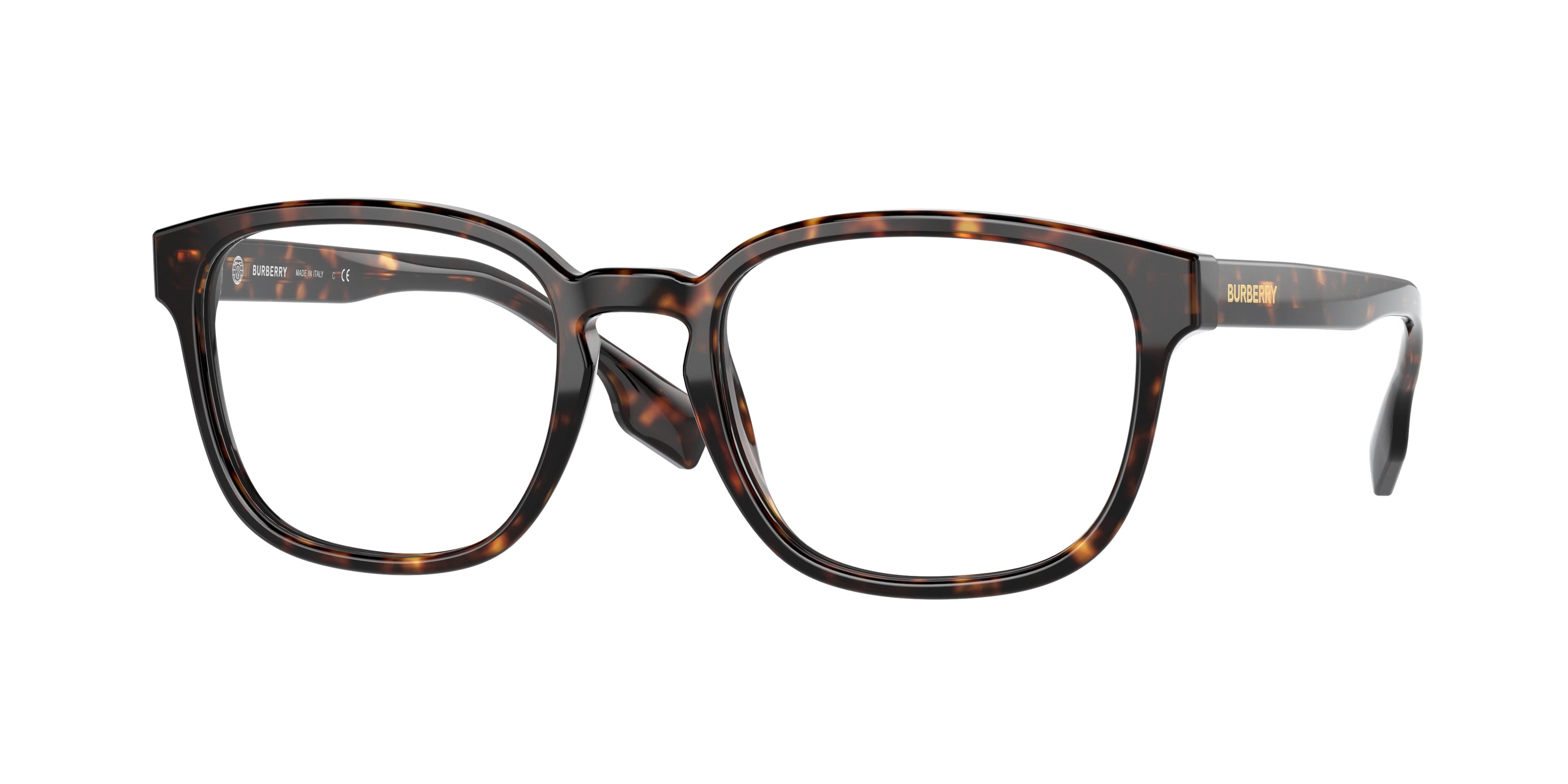 Burberry EDISON BE2344 Square Eyeglasses  3920-Dark Havana 51-145-20 - Color Map Brown