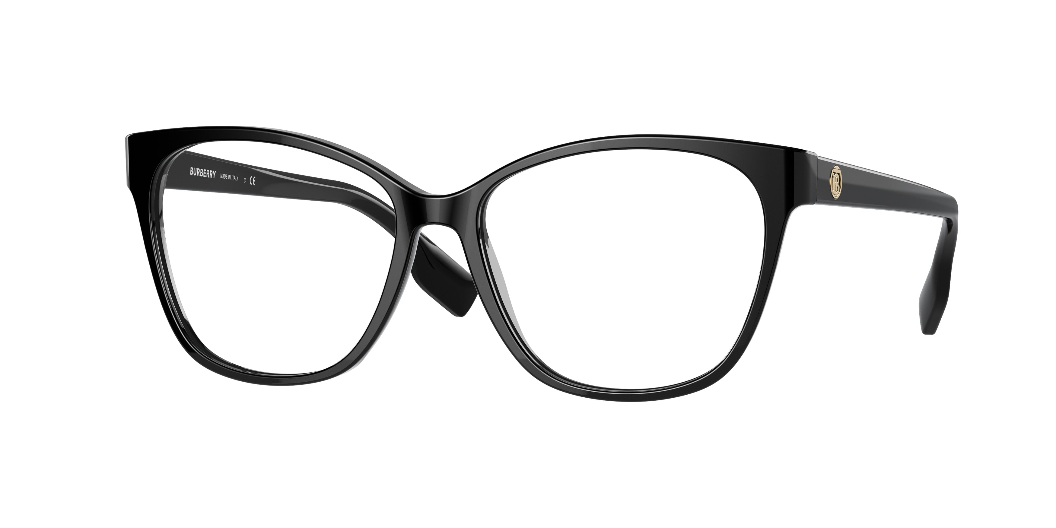 Burberry CAROLINE BE2345 Square Eyeglasses  3001-Black 52-140-15 - Color Map Black