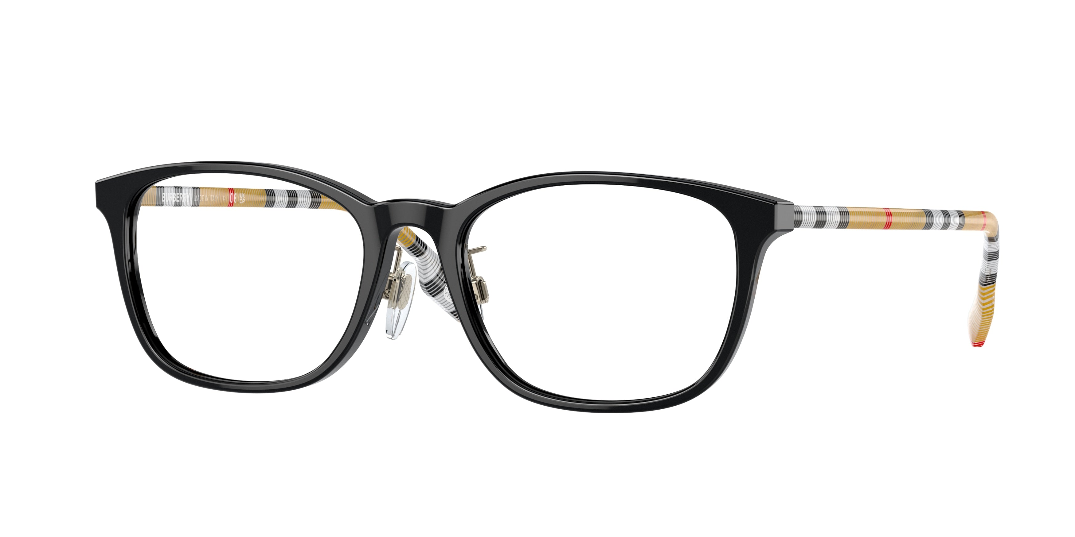 Burberry BE2371D Rectangle Eyeglasses  3853-Black 53-140-18 - Color Map Black