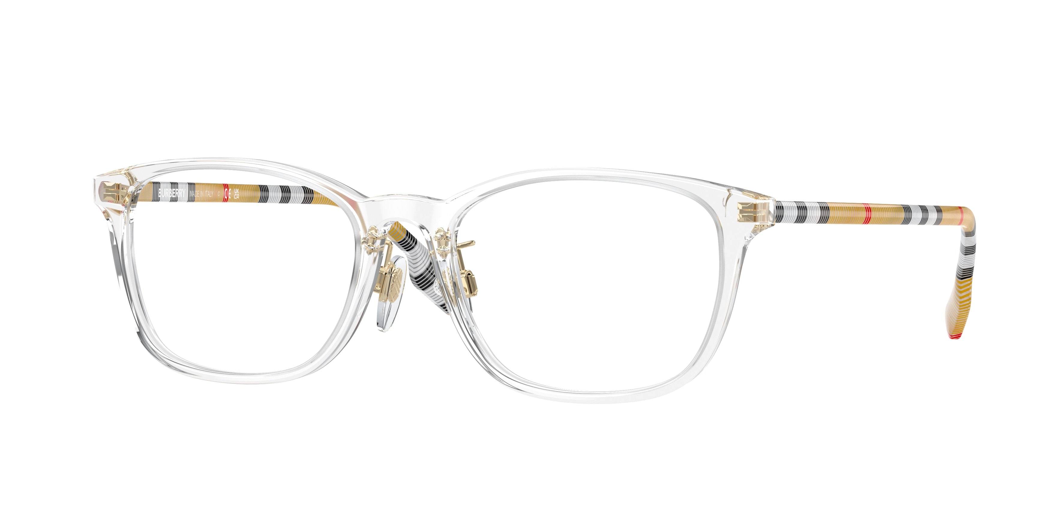 Burberry BE2371D Rectangle Eyeglasses  3889-Transparent 53-140-18 - Color Map Transparent