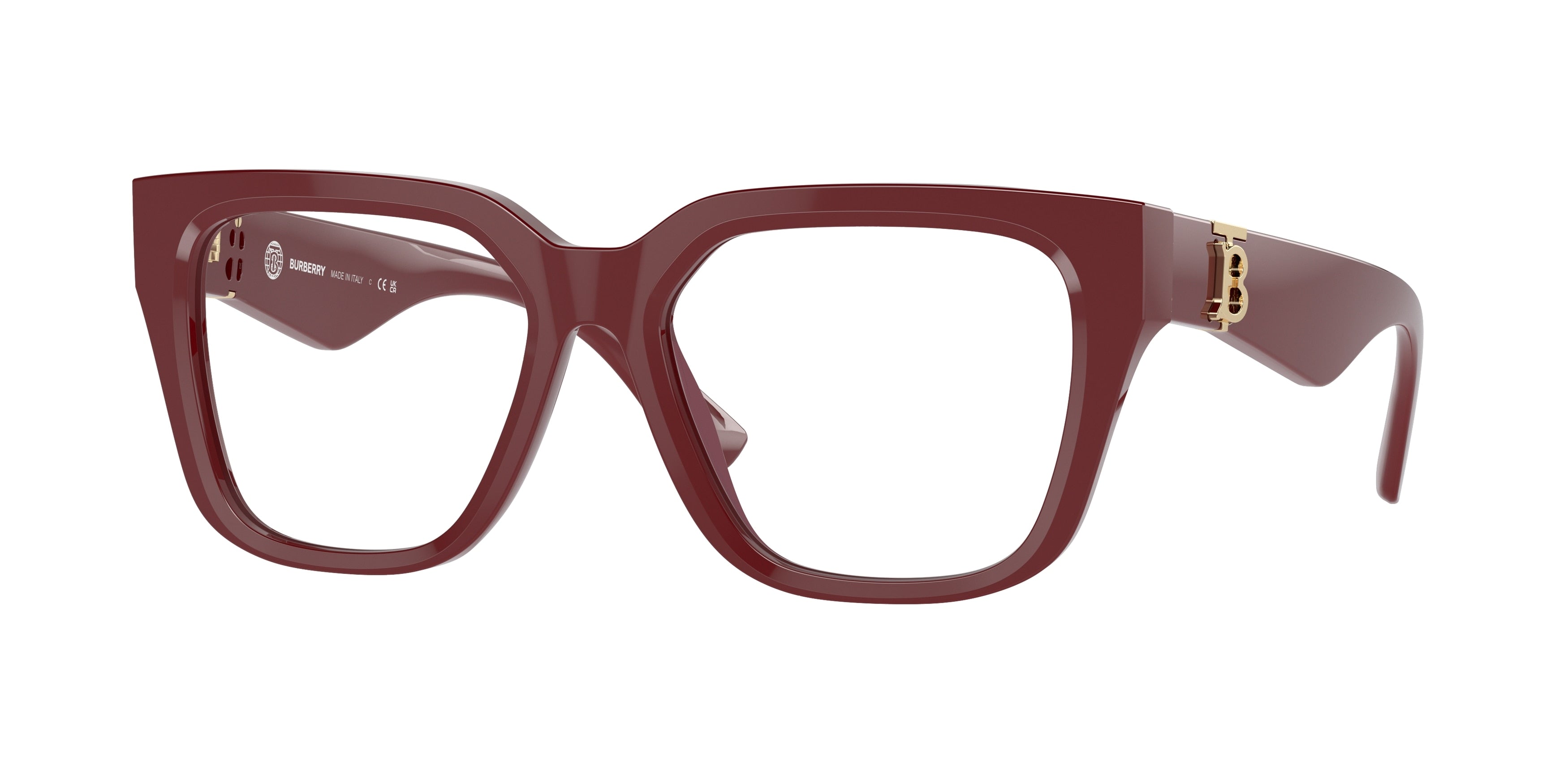 Burberry BE2403 Square Eyeglasses  4119-Bordeaux 53-140-17 - Color Map Red