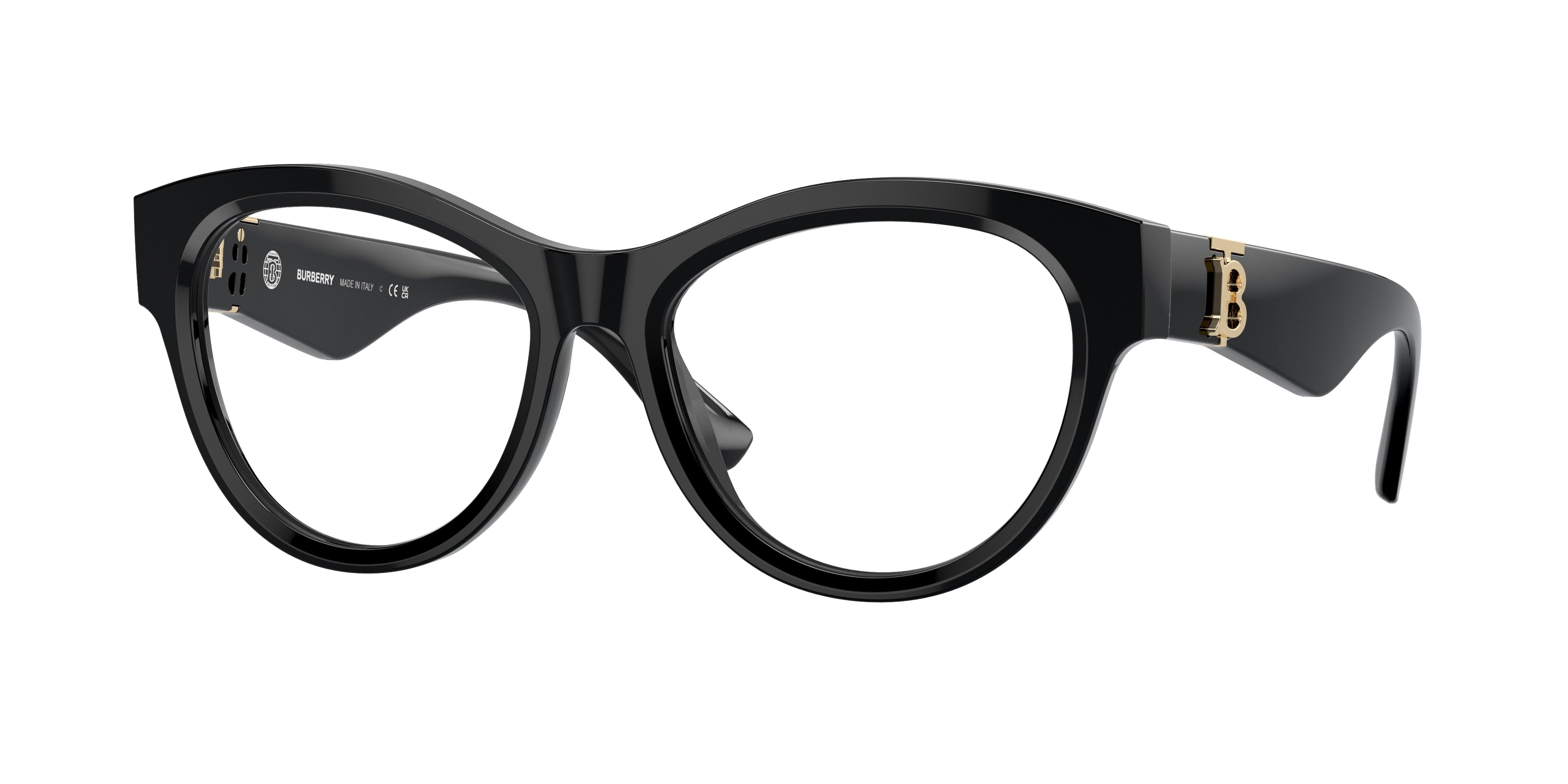 Burberry BE2404F Round Eyeglasses  3001-Black 53-140-17 - Color Map Black