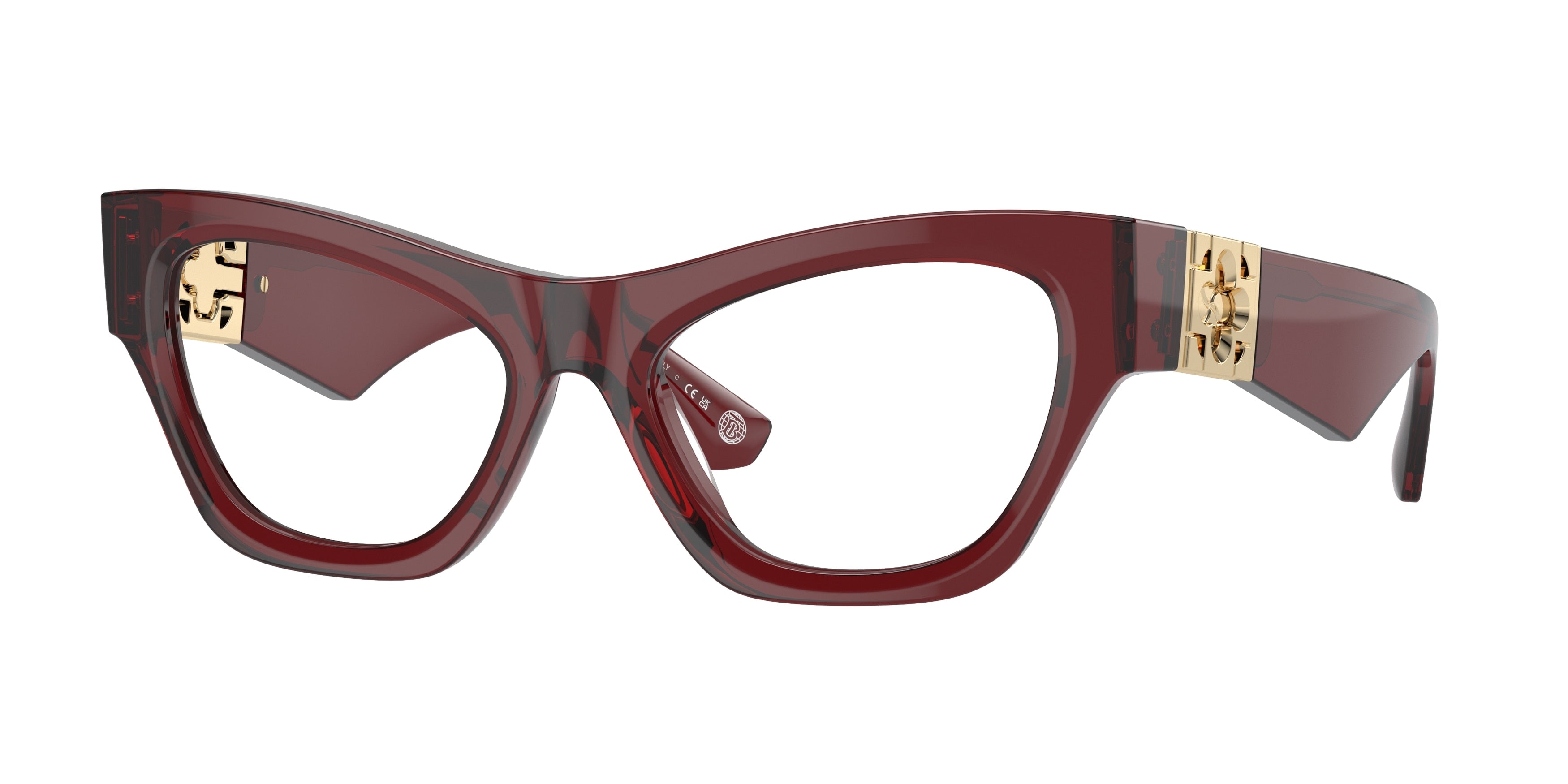 Burberry BE2405U Cat Eye Eyeglasses  4128-Bordeaux 53-135-18 - Color Map Red