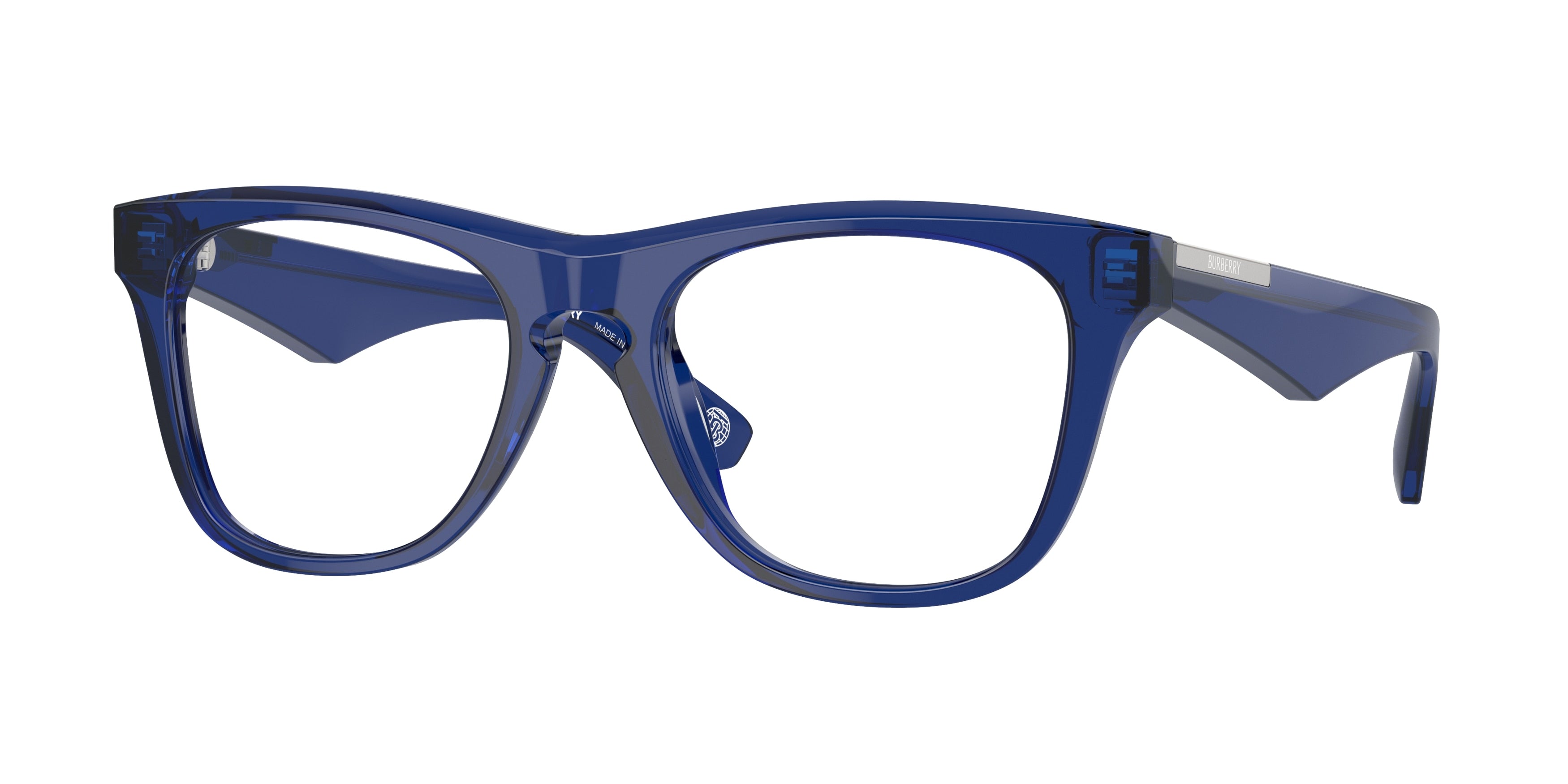 Burberry BE2409F Square Eyeglasses  4110-Blue 53-145-19 - Color Map Blue