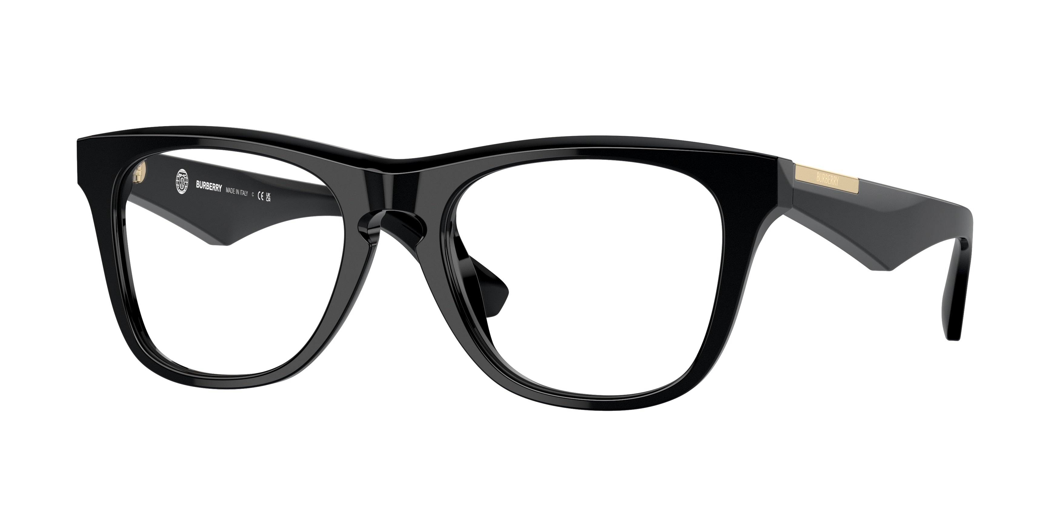 Burberry BE2409 Square Eyeglasses  3001-Black 53-145-19 - Color Map Black