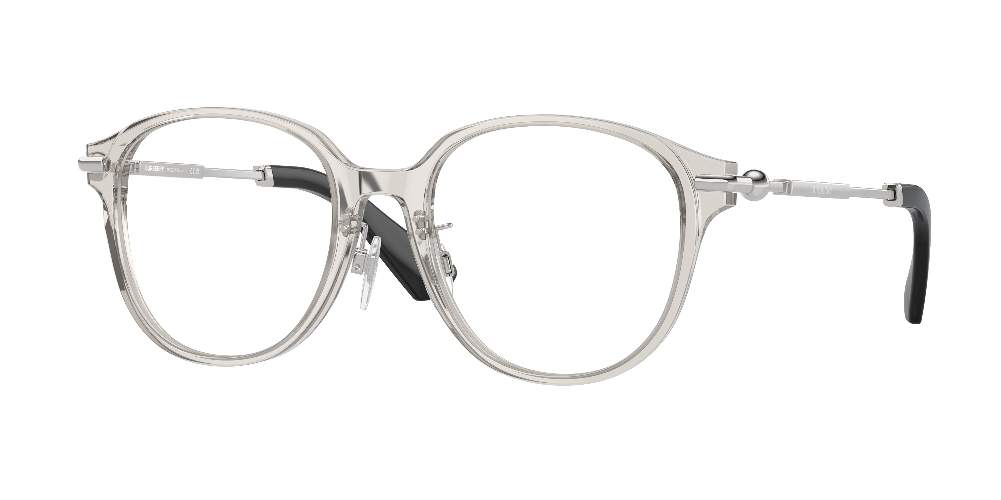 Burberry BE2412D Round Eyeglasses  4127-Grey 52-140-19 - Color Map Grey